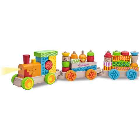 Eichhorn Spielzeug-Eisenbahn Color, Holz-Soundzug, mit Licht- und Soundfunktion