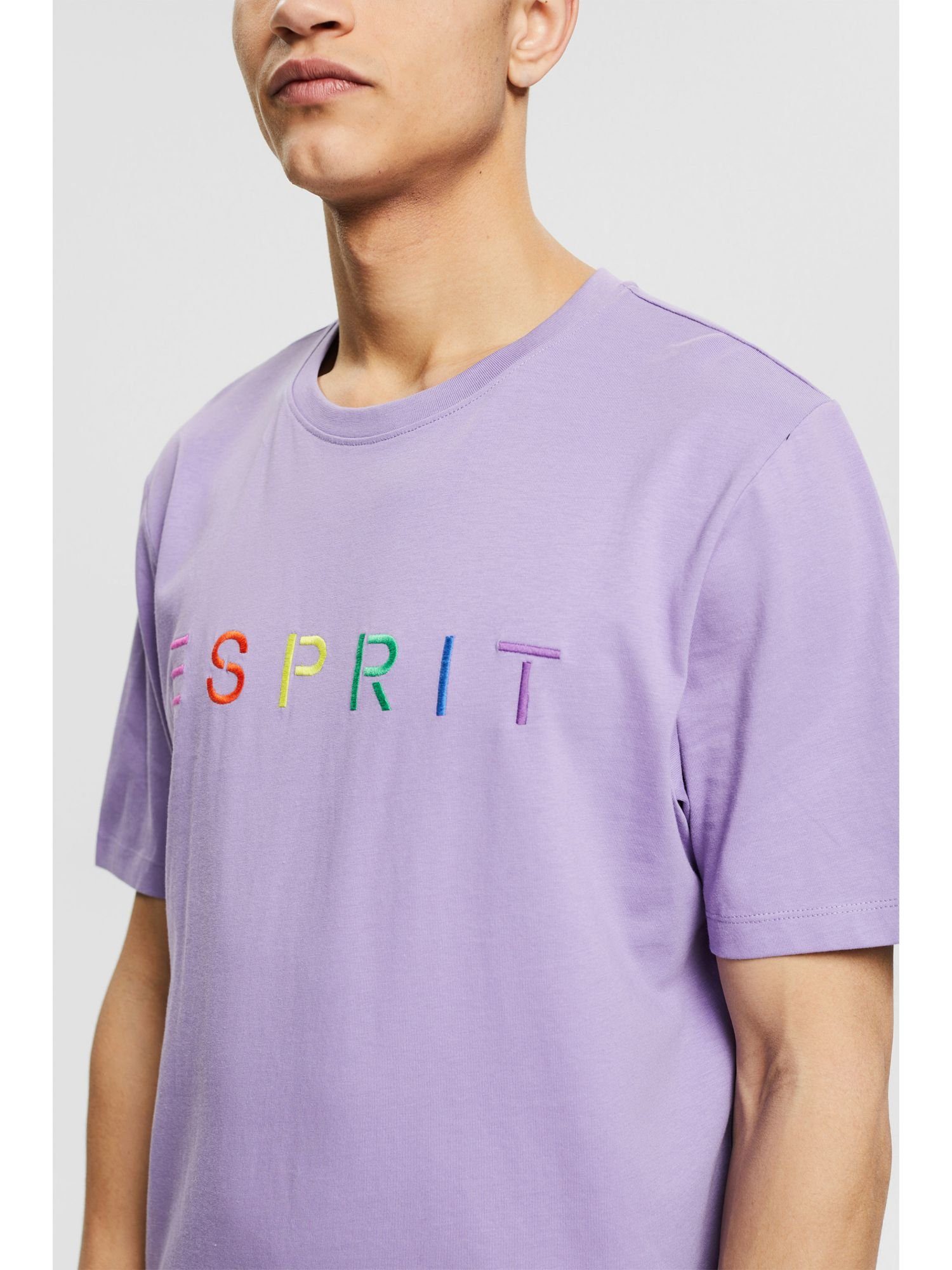 Herren Shirts Esprit T-Shirt Jersey-T-Shirt mit Logo-Stickerei (1-tlg)