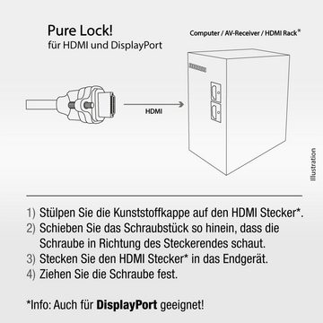 Oehlbach Pure Lock! Kunststoffkappen zur Verriegelung von HDMI®-Steckern Adapter