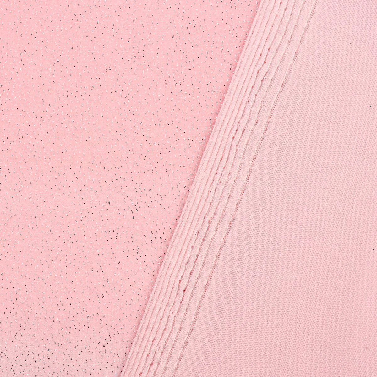 SCHÖNER LEBEN. Stoff Samtstoff Stretchsamt Glitzer rosa silber 1,5m, mit Metallic-Effekt