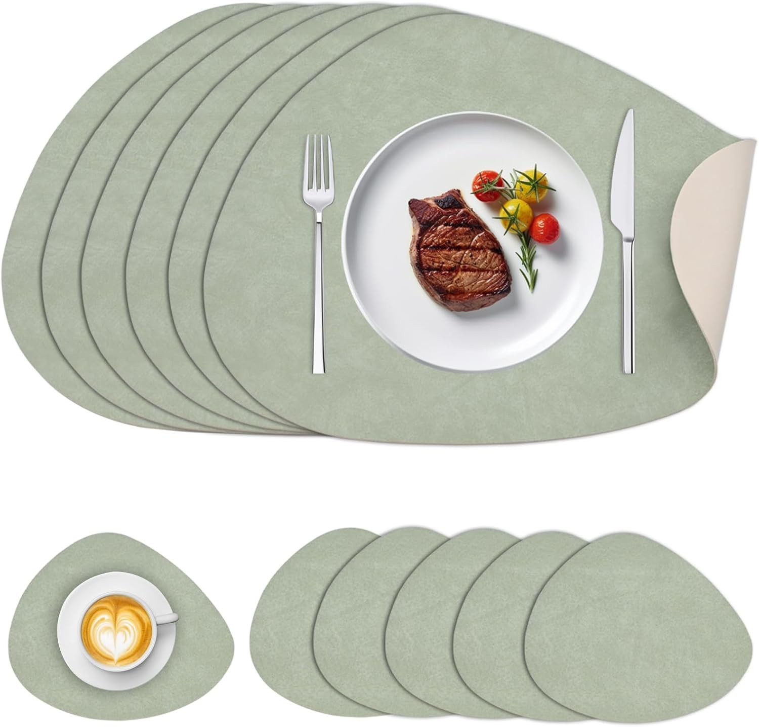 BlingBin Platzset Platzdeckchen Lederoptik, Tischset Tischuntersetzer günstig online kaufen