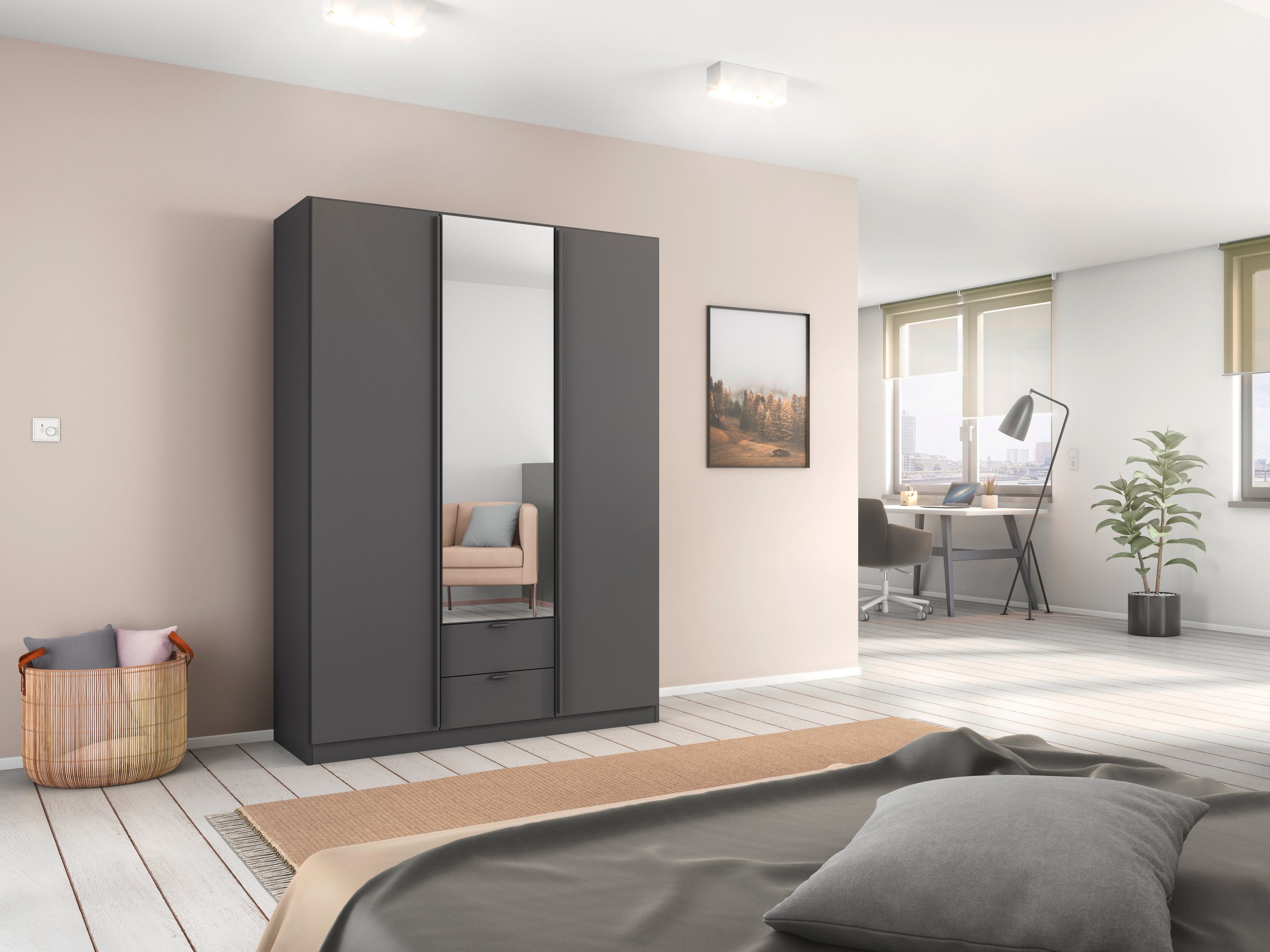 rauch Drehtürenschrank "StyleUp", Typ Monochrome mit eleganten, langen Grif günstig online kaufen