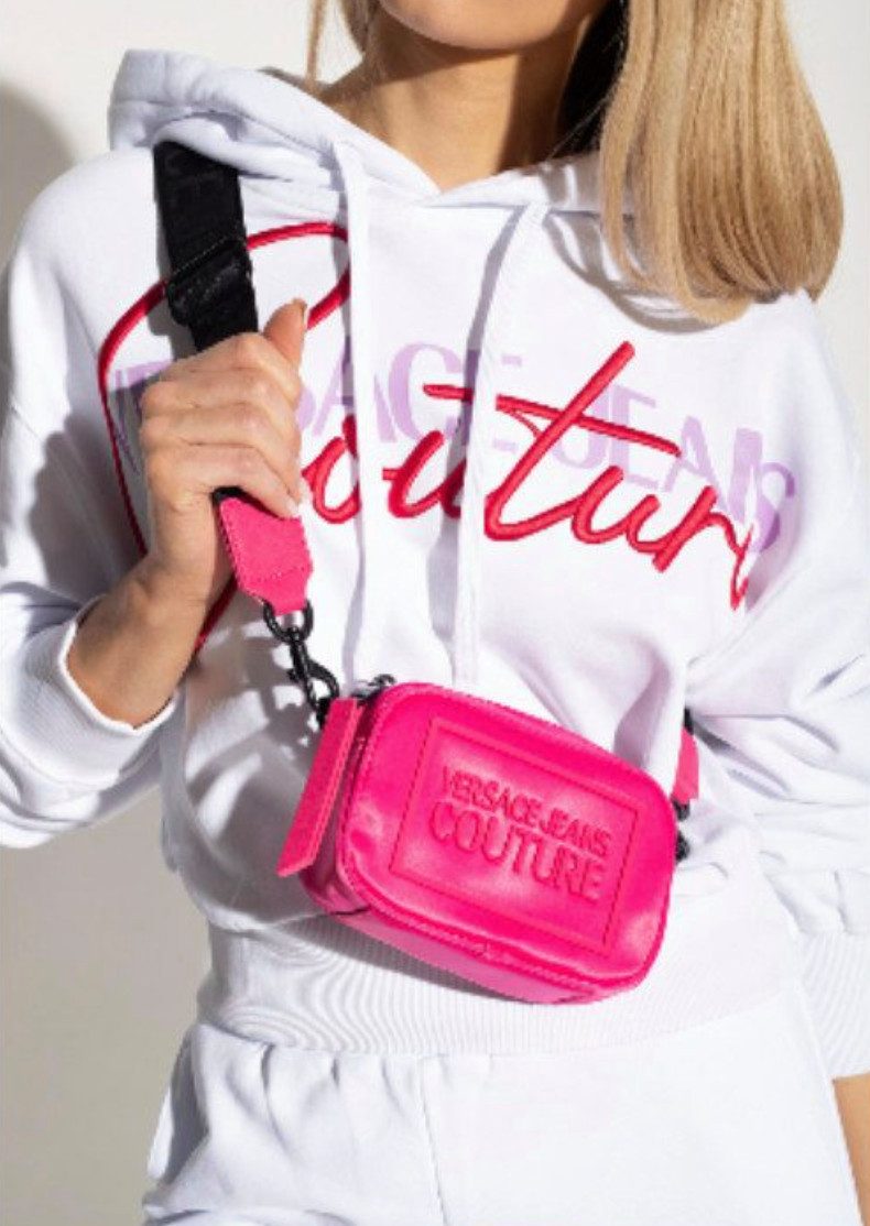 Versace Jeans Couture Hoodie Kapuzen-Sweatshirt Logo Hoodie Pullover Hooded Sweater Cropped Hoodie mit Kordelzug