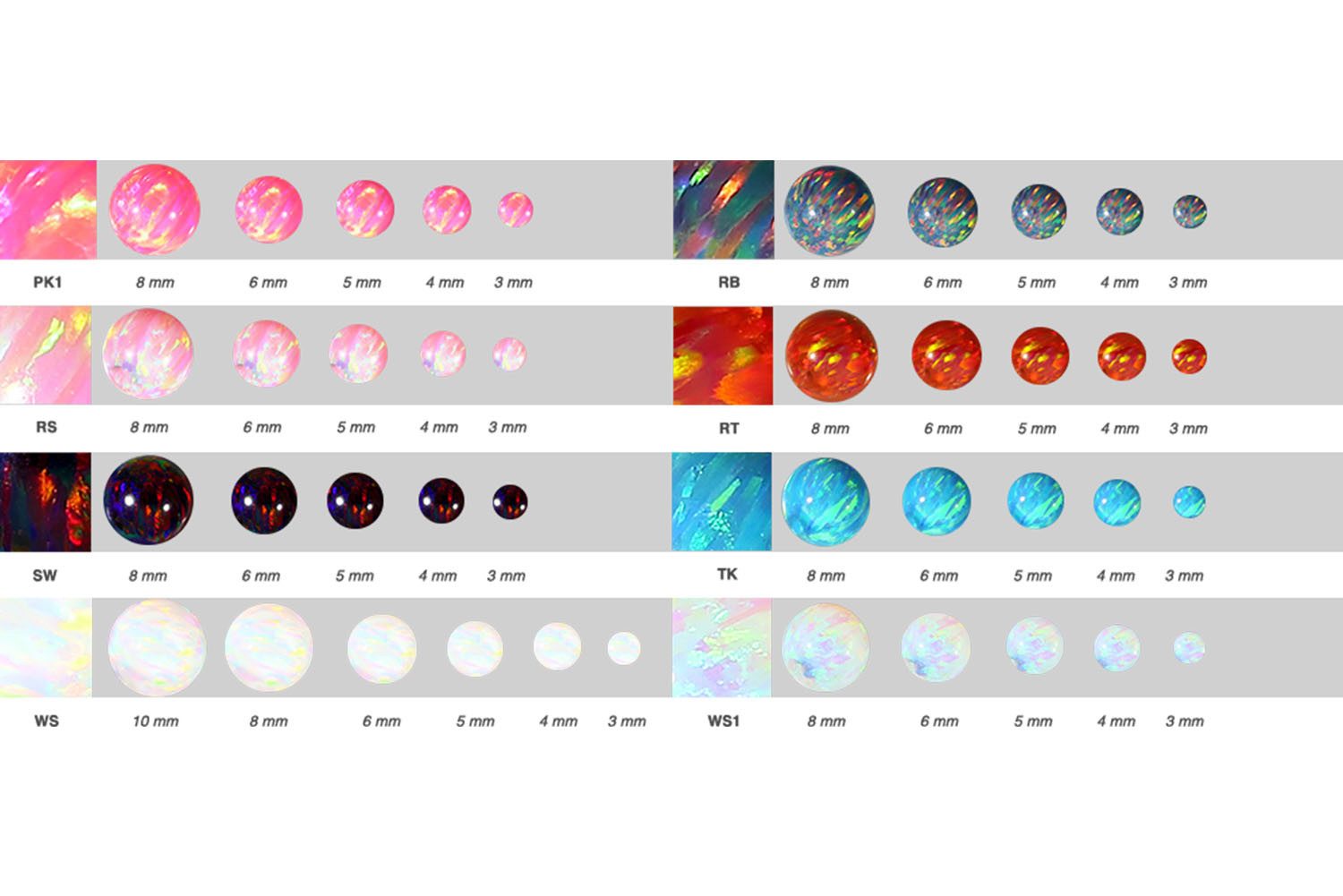 PIERCINGLINE Piercing-Set Synthetischer Opal Schraubkugel mit Chirurgenstah günstig online kaufen