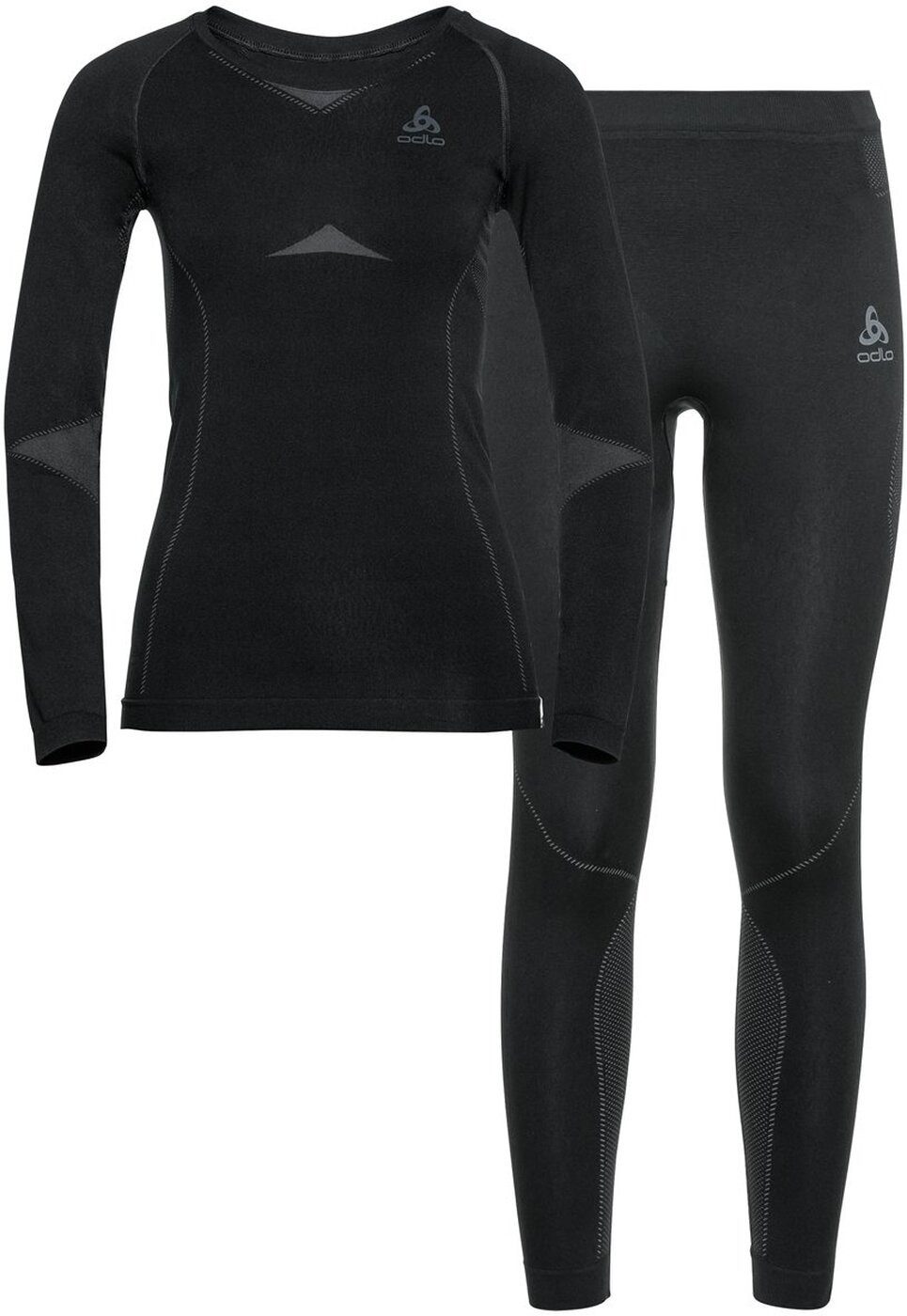 Odlo Funktionsshirt Set long FUNDAMENTALS PERFORMA BLACK - ODLO GRAPHITE GREY