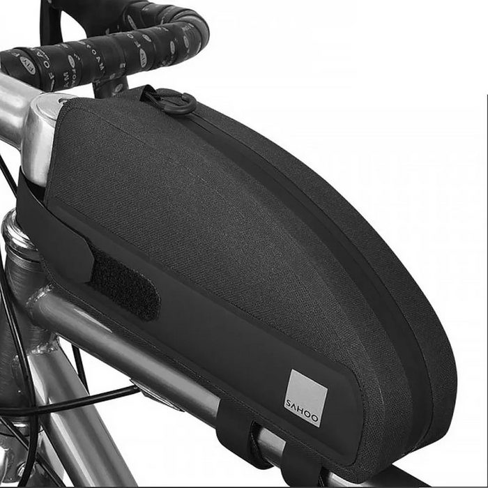 Sahoo Fahrradtasche 122032 Fahrradrahmen Fahrradtasche mit Reißverschluss 1L schwarz