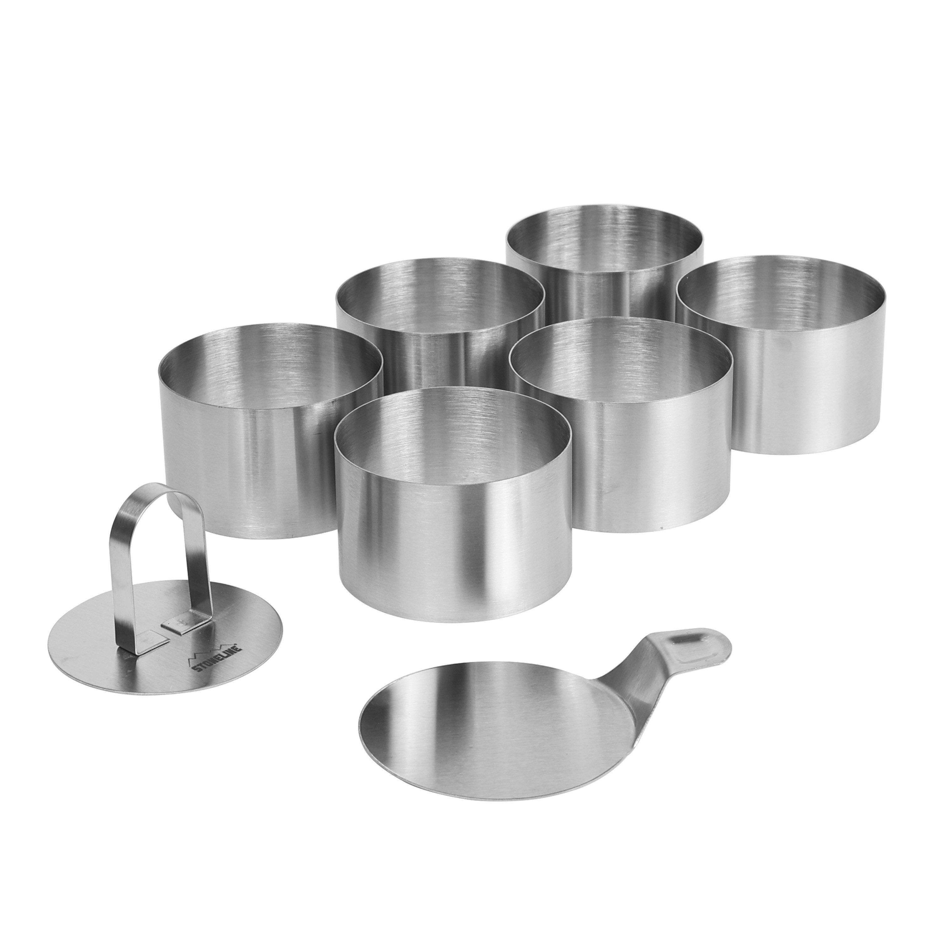 STONELINE Speisering, Edelstahl, (3 tlg), vielseitig verwendbar, backofen-/ gefriergeeignet, Designed in Germany