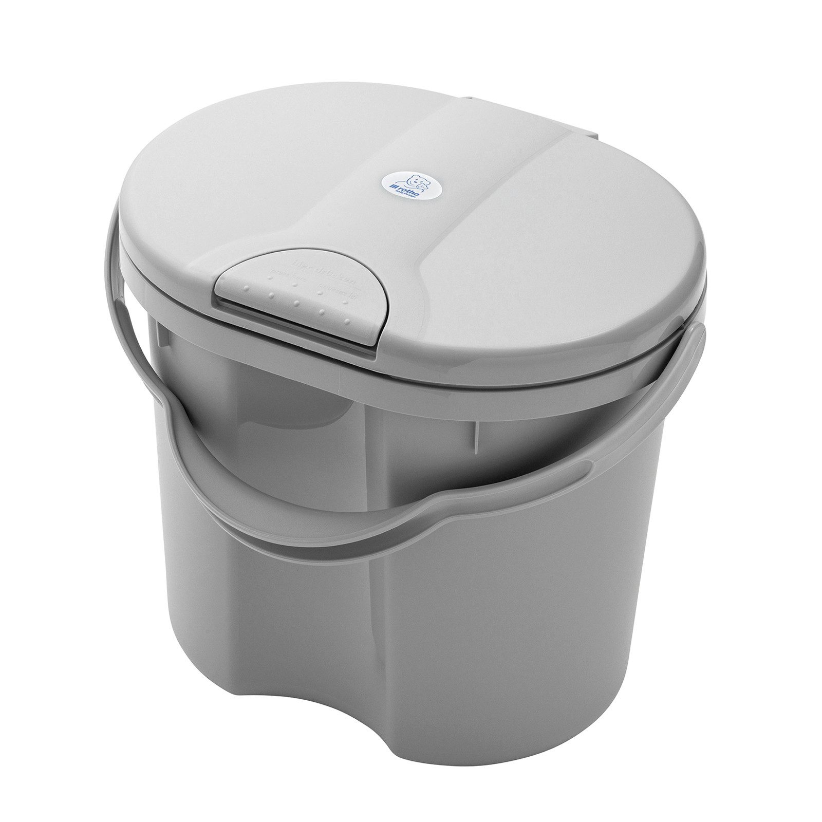 Rotho Babydesign Windeleimer Geruchsdichter Windelbehälter mit Deckel – 10L, hygienisch