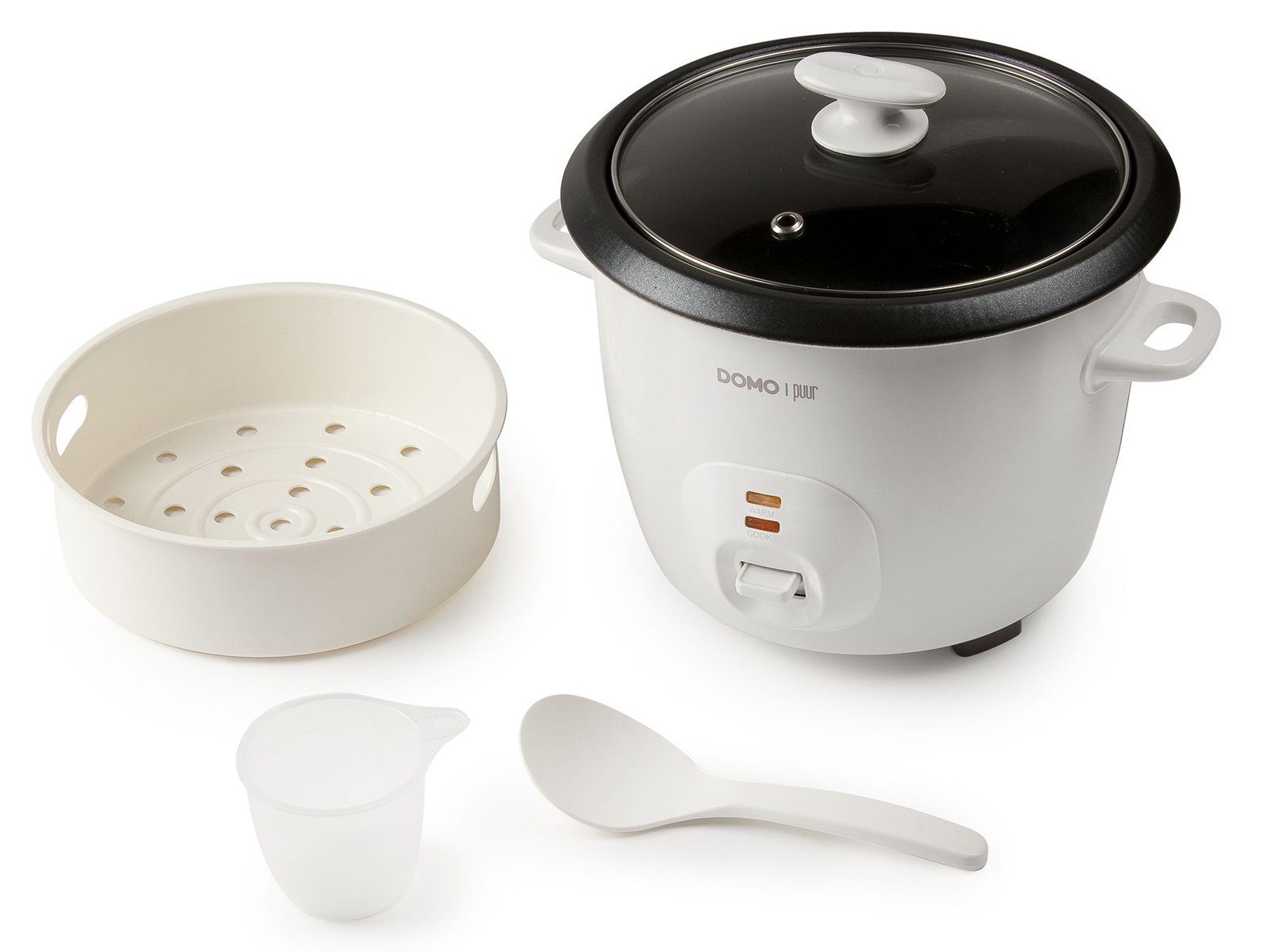 Domo Reiskocher, 536 W, Sushi Reis Kochautomat & Gemüse-Dampfgarer Schnell-Kocher Dampfkocher
