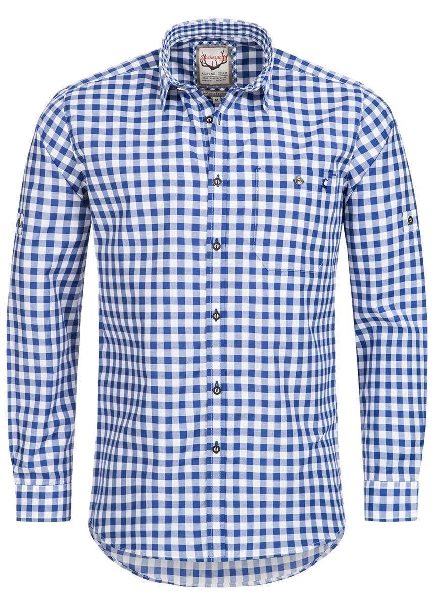 Stockerpoint Trachtenhemd Trachtenhemd OC-Franzl, kariert, modern Fit Blau