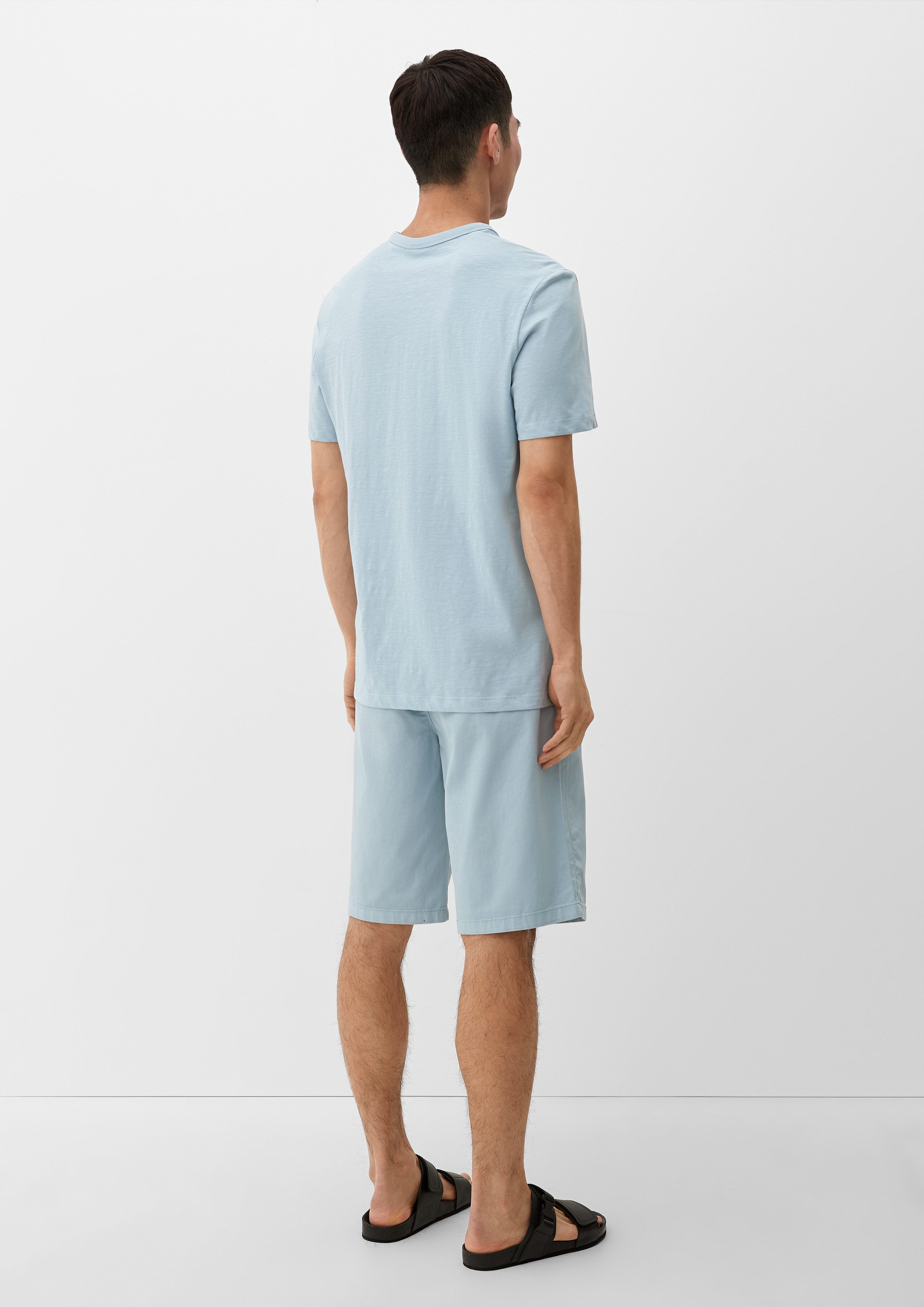 s.Oliver Bermudas hellblau mit Durchzugskordel Relaxed: Dye Bermuda Garment