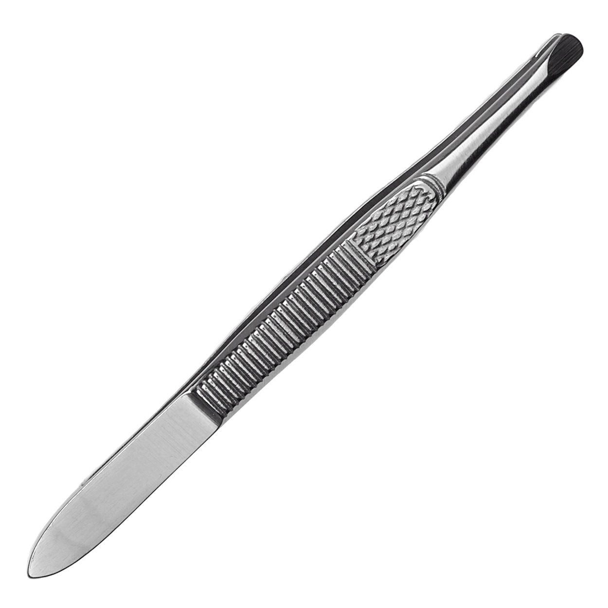 May Gesichtshaarentferner Sanfte Haarzupfpinzette mit abgerundeter Spitze – Edelstahl, 8cm