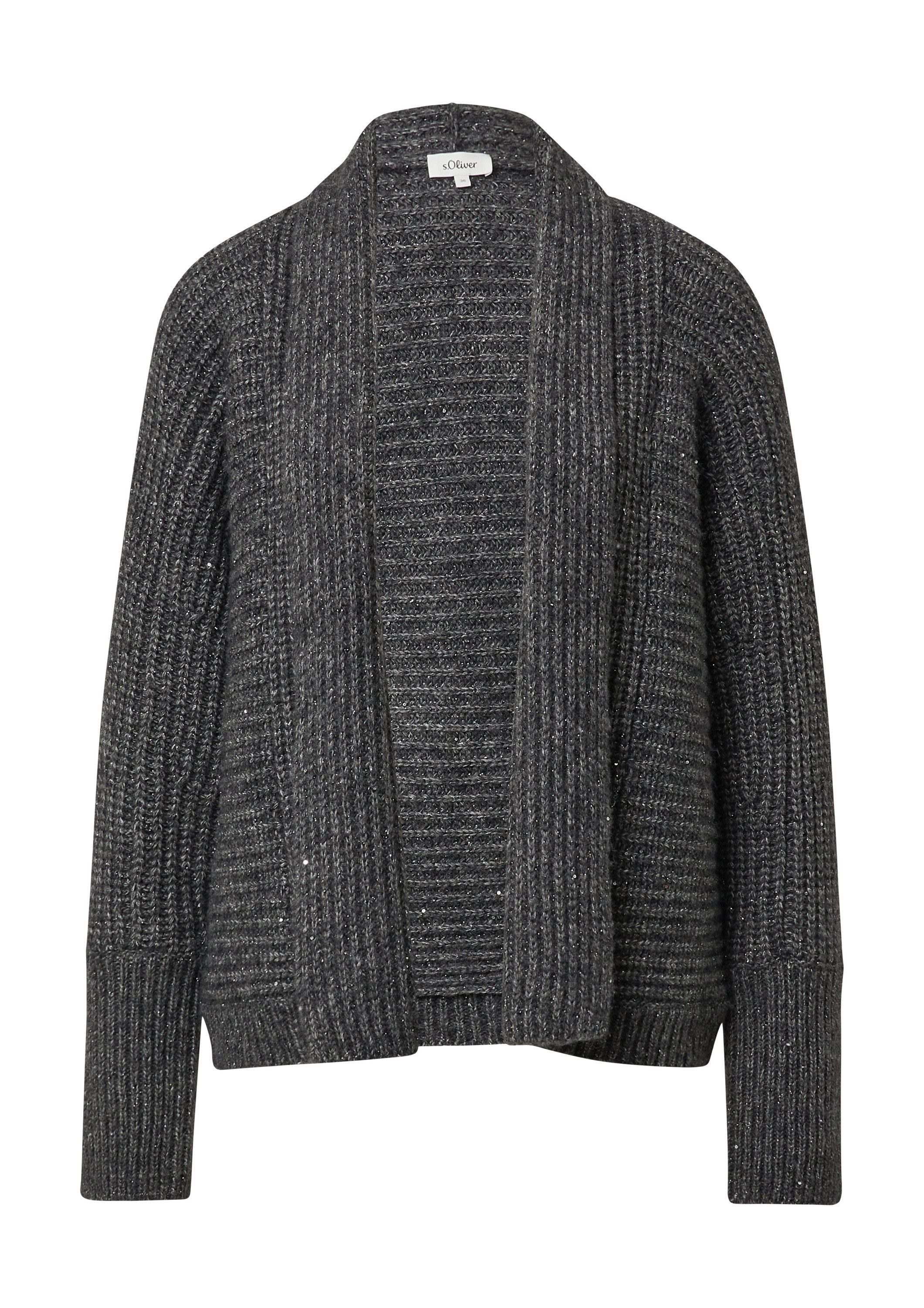s.Oliver Cardigan Strickjacke Glitzernder Cardigan mit Schalkragen günstig online kaufen