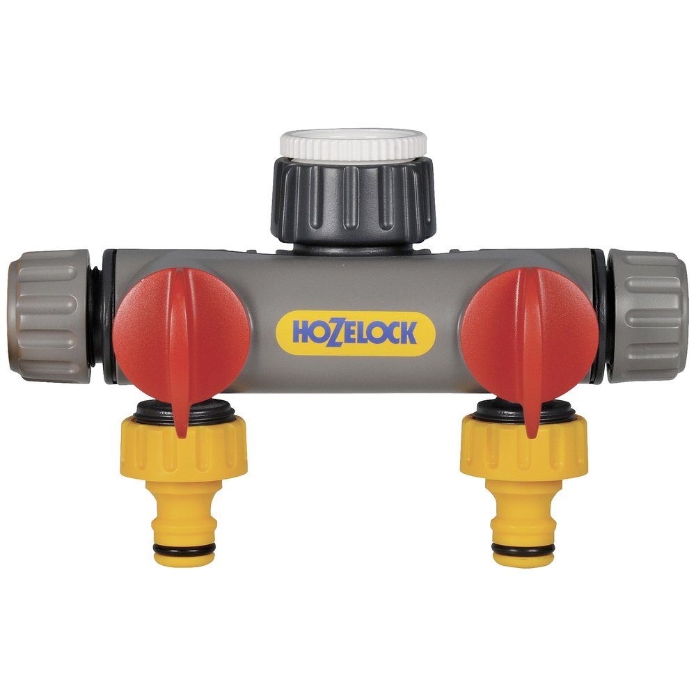 Hozelock Fontänenaufsatz Hozelock 2252 0000 2-Wege-Verteiler 12 - 15 mm (1/2) Ø mit Regulier