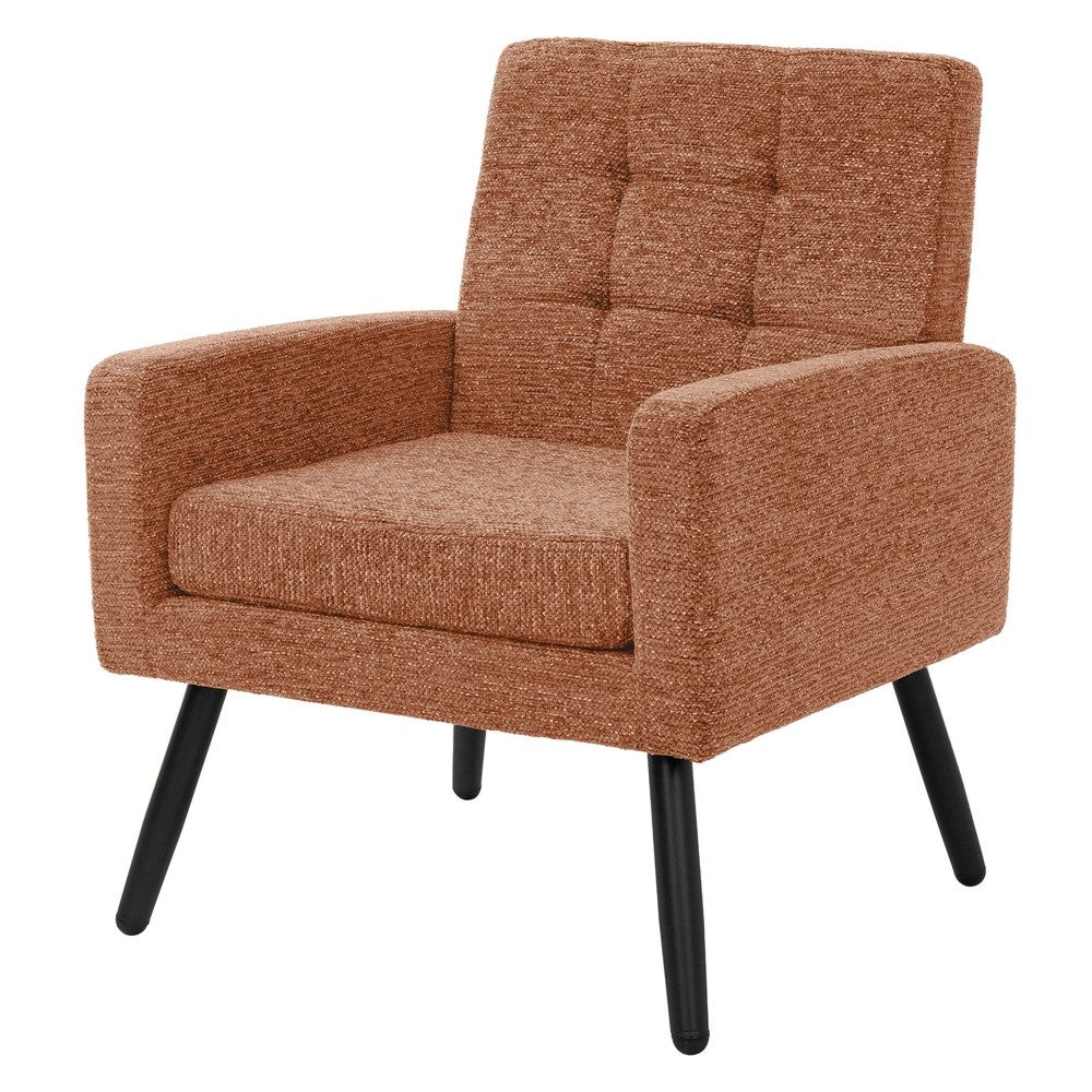 ML-DESIGN Loungesessel Sessel Wohnzimmer, Relaxsessel mit Armlehnen, Fernsehsessel Lesesessel, Polstersessel bis 150 kg, Stahlbeinen, 66,5 x 80 x 63,5 cm, Rot