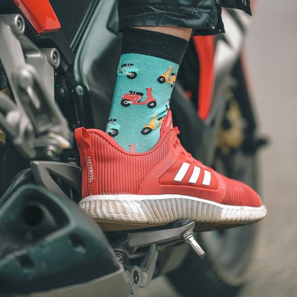 TwoSocks Freizeitsocken Lustige Socken Damen & Herren Roller Motiv, Baumwolle, Einheitsgröße (2 Paar)