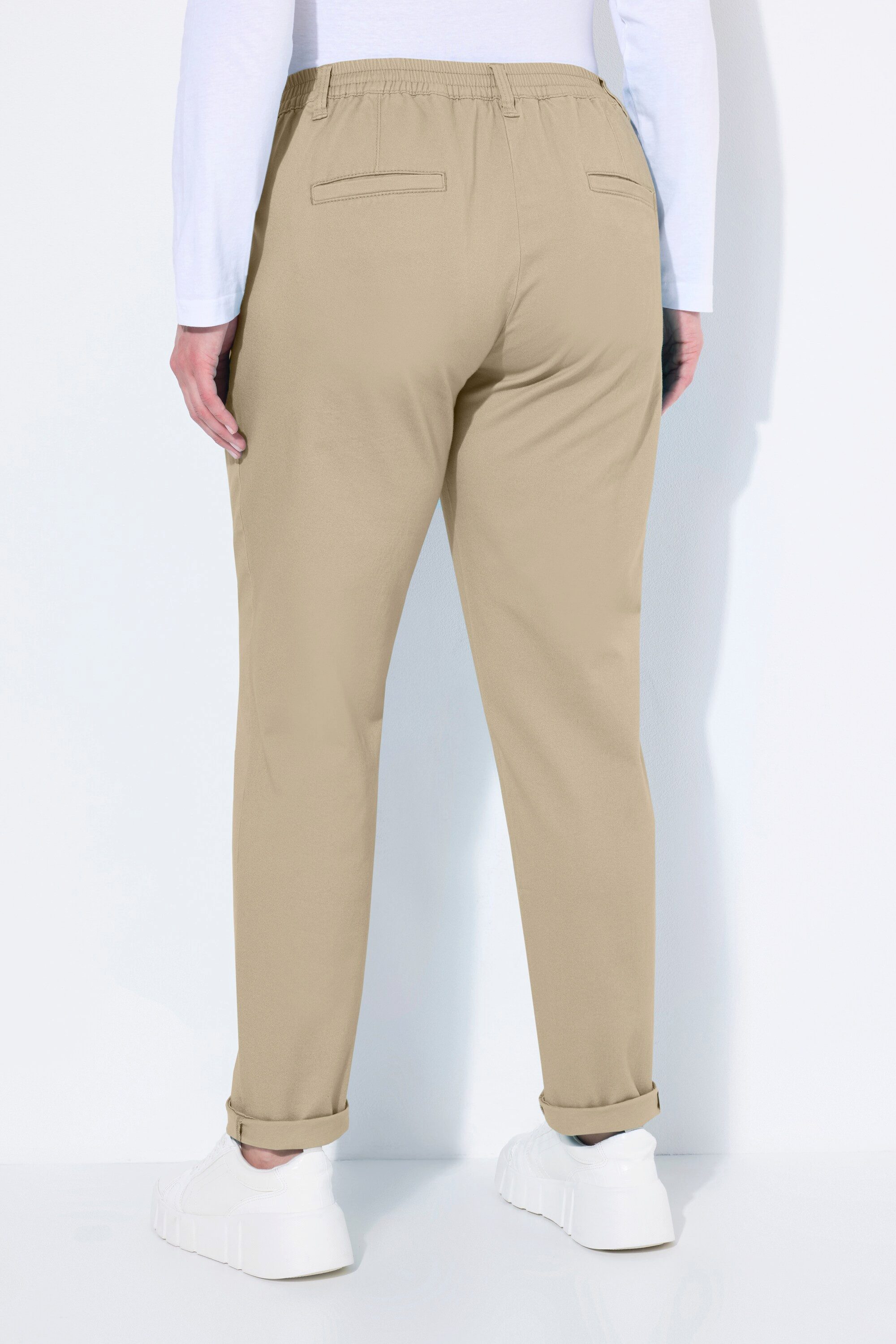 Ulla Popken Schlupfhose Chino Rena teilelastischer Bund konisches Bein