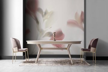YEKTA Wohnzimmer-Set BARCELONA inkl. Aufbau- und Premiumservice, (Spar-Set), Tisch + 6 Stühle + Sideboard