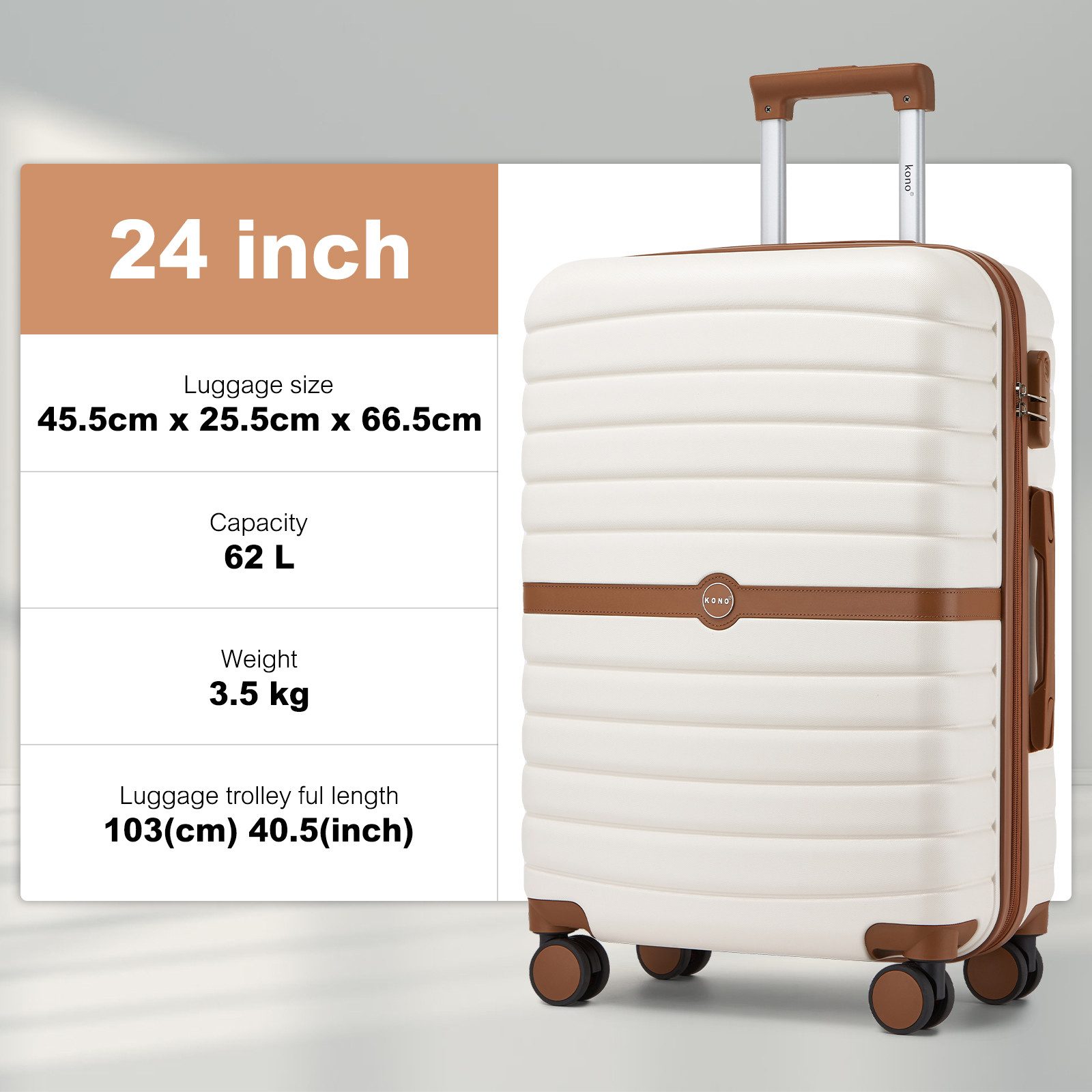 KONO Kofferset Hartschalenkoffer (Höhe: 55/66.5/76.5cm) + günstig online kaufen