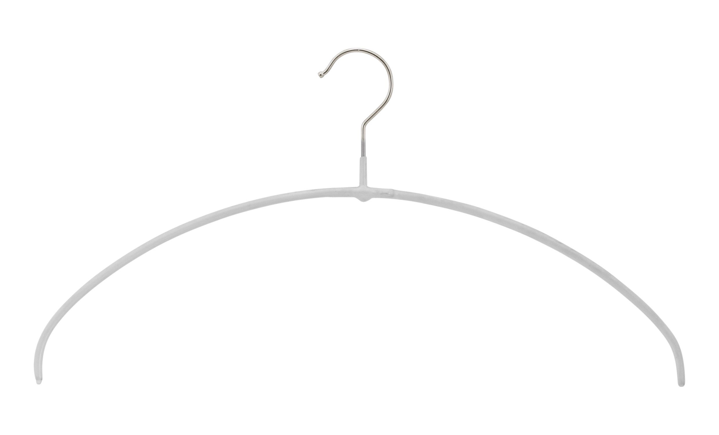 MAWA Kleiderbügel MAWA Economic light 40/PT Leichtbügel aus gewalztem 2,8 mm Stahldraht, ganzflächig rutschhemmend ummantelt, besonders platzsparend, geeignet für Blusen und Hemden, 20 Stück Weiß