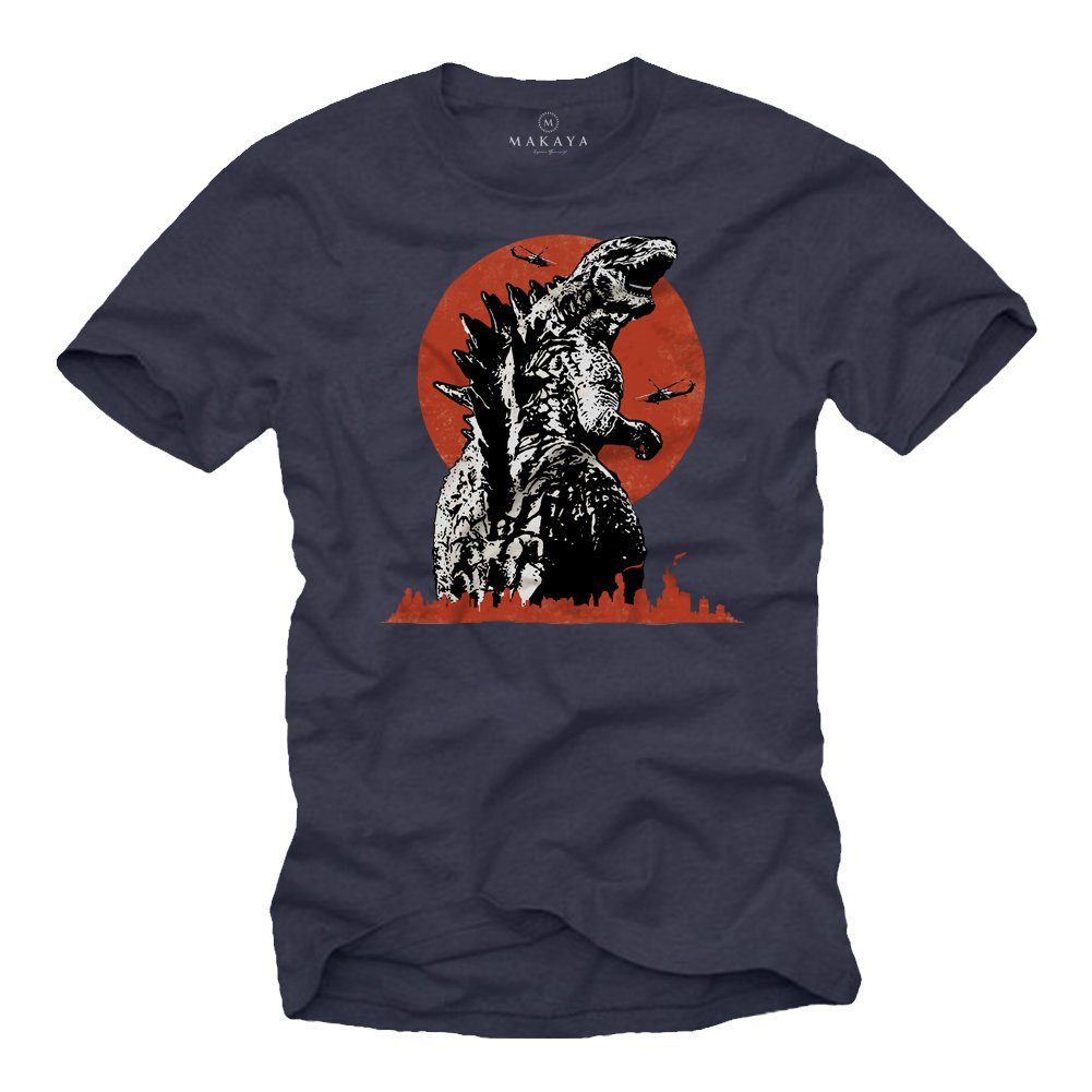 Print-Shirt Jungen King of Monster Print Aufdruck Coole Ausgefallene Motive Jungs