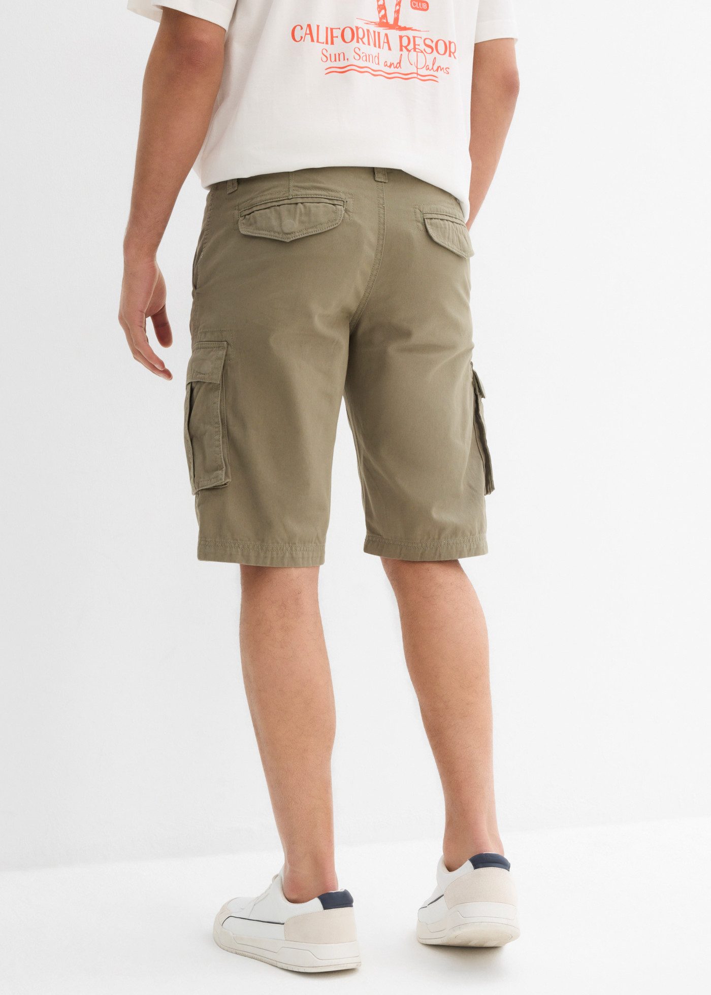 bonprix Cargobermudas Cargohose, aus Baumwolle, mit Pattentaschen, relaxed fit
