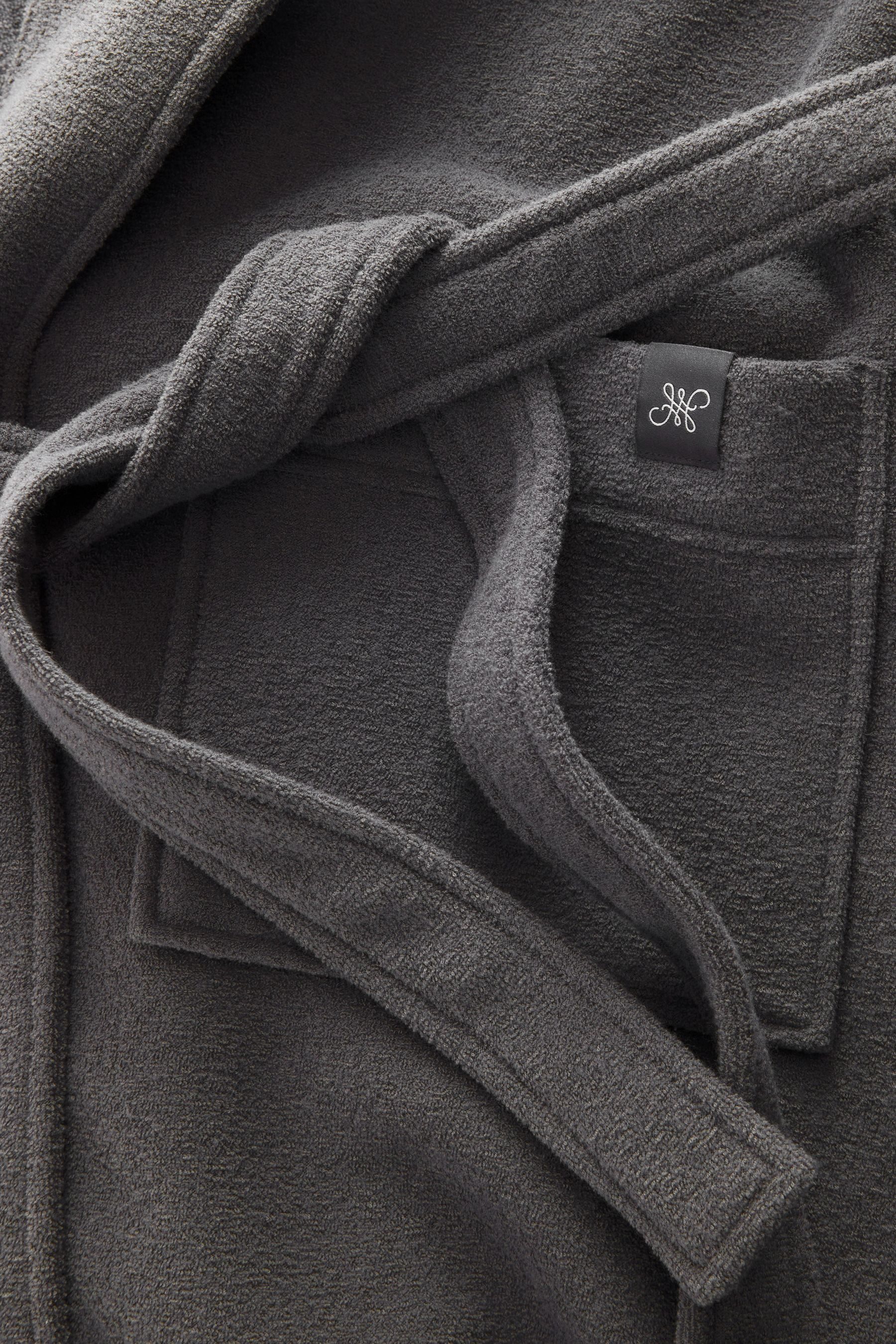 Next Herrenbademantel Superweicher Bademantel aus Frottee, Polyester (recycelt), Baumwolle