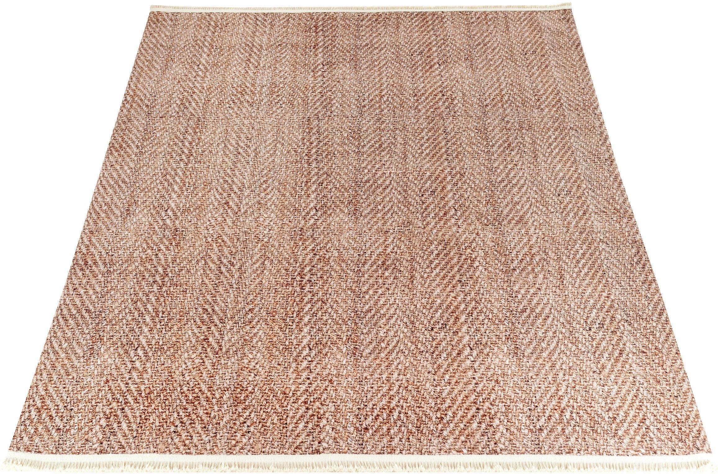 Teppich EFE 1075, Sehrazat, rechteckig, Höhe: 5 mm, Wohnzimmer, Flachwebteppich, Scandi Style | Kurzflor-Teppiche