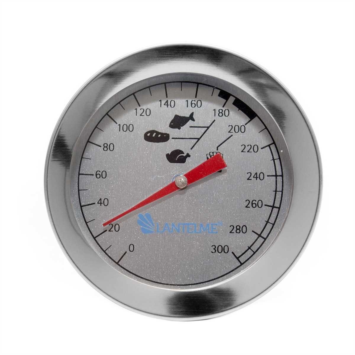 Lantelme Kochthermometer 300°C Thermometer für Fritteuse Frittiertopf zu Öl Temperaturmessung, 1-tlg., Aus Edelstahl mit 13cm Sonde mit Clip, Analog, auch für Frittieren in Pfanne, Topf und Eichkochen