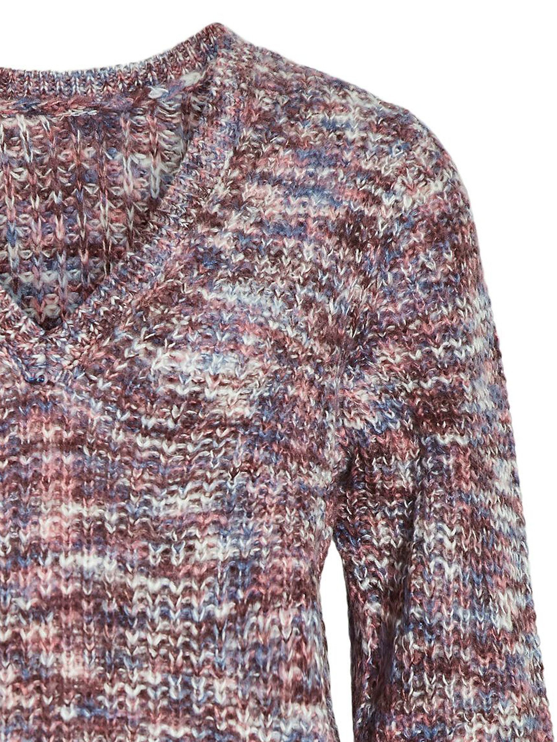 Vila Strickpullover Grobstrick-Design mit gemütlichem V-Ausschnitt günstig online kaufen