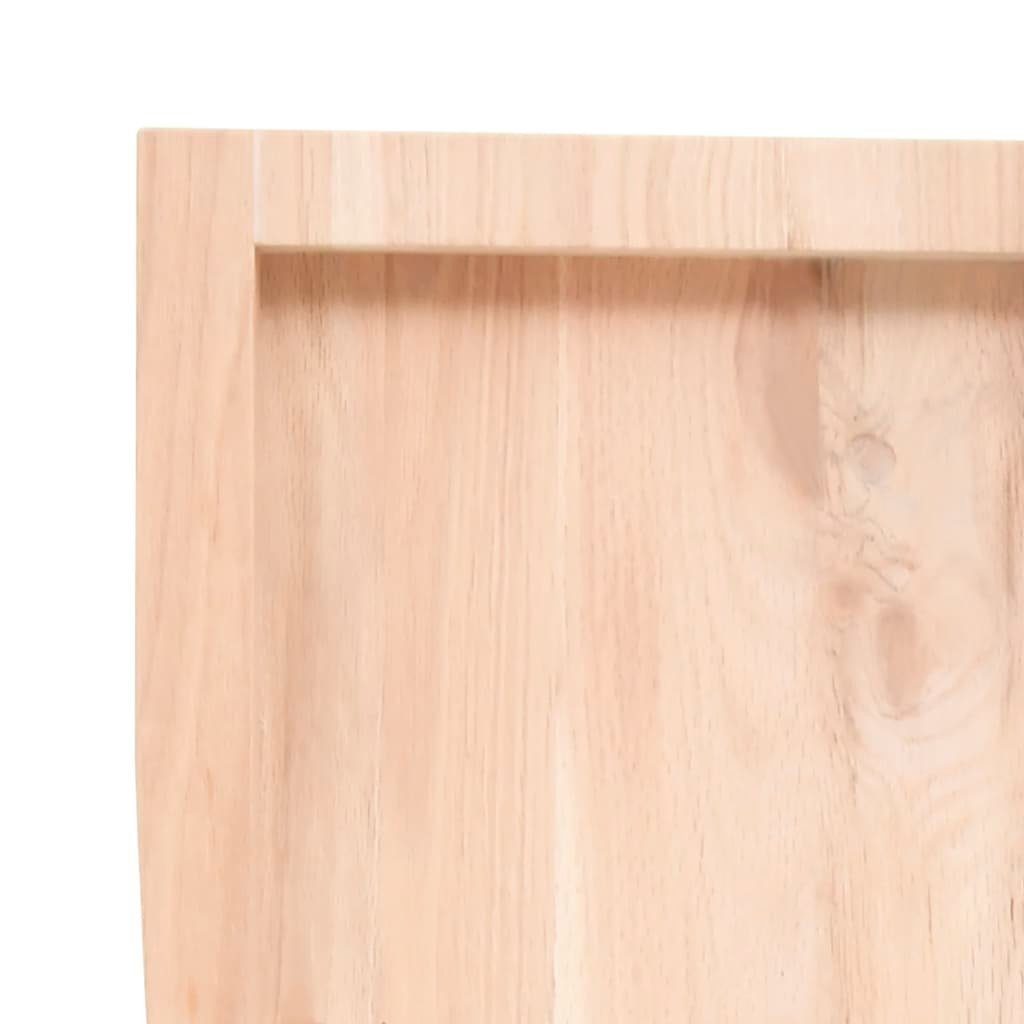 furnicato Wandregal 100x60x(2-6) cm Massivholz Unbehandelt Eiche