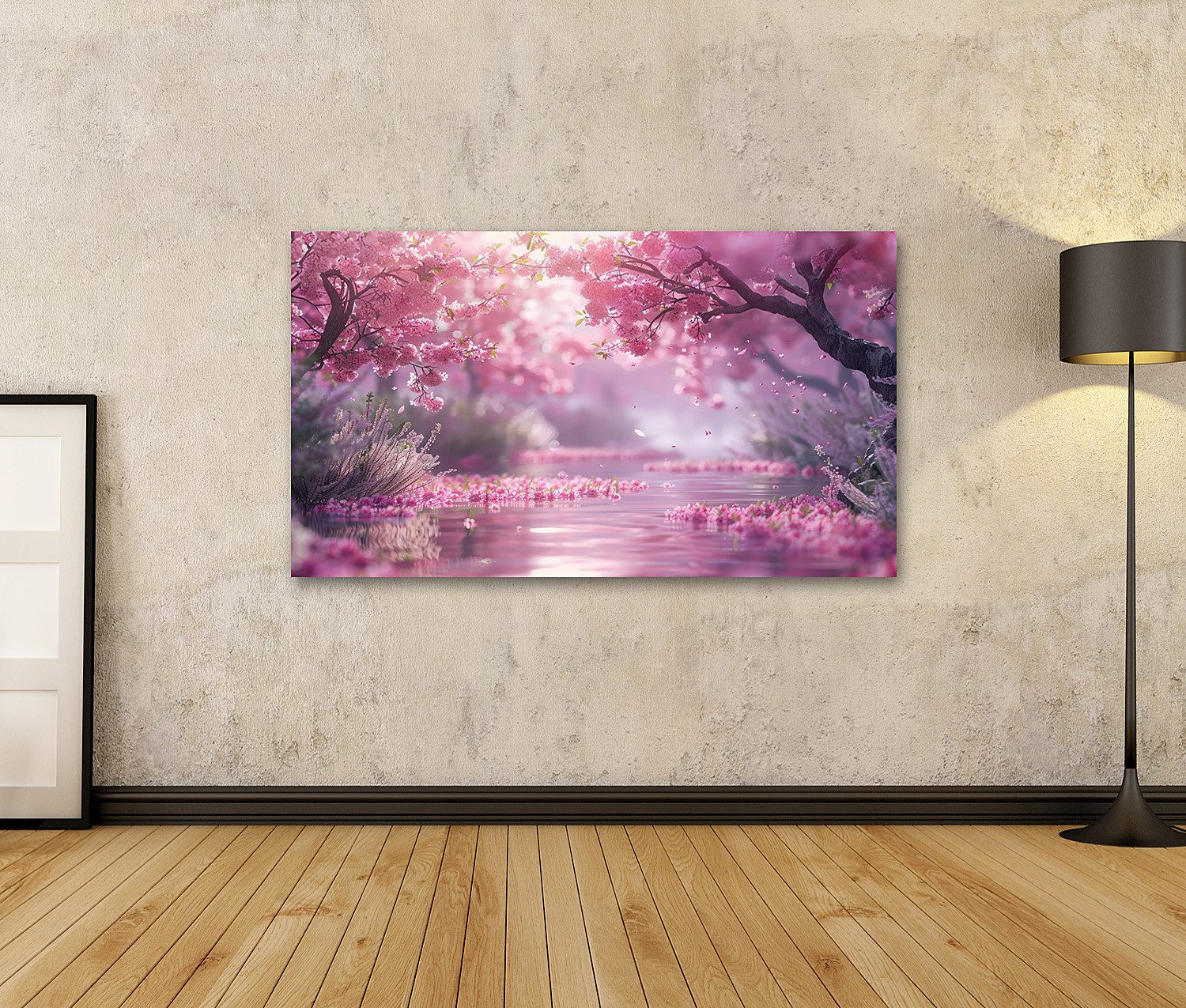 islandburner Leinwandbild, Verträumte rosa Kirschblüten über günstig online kaufen
