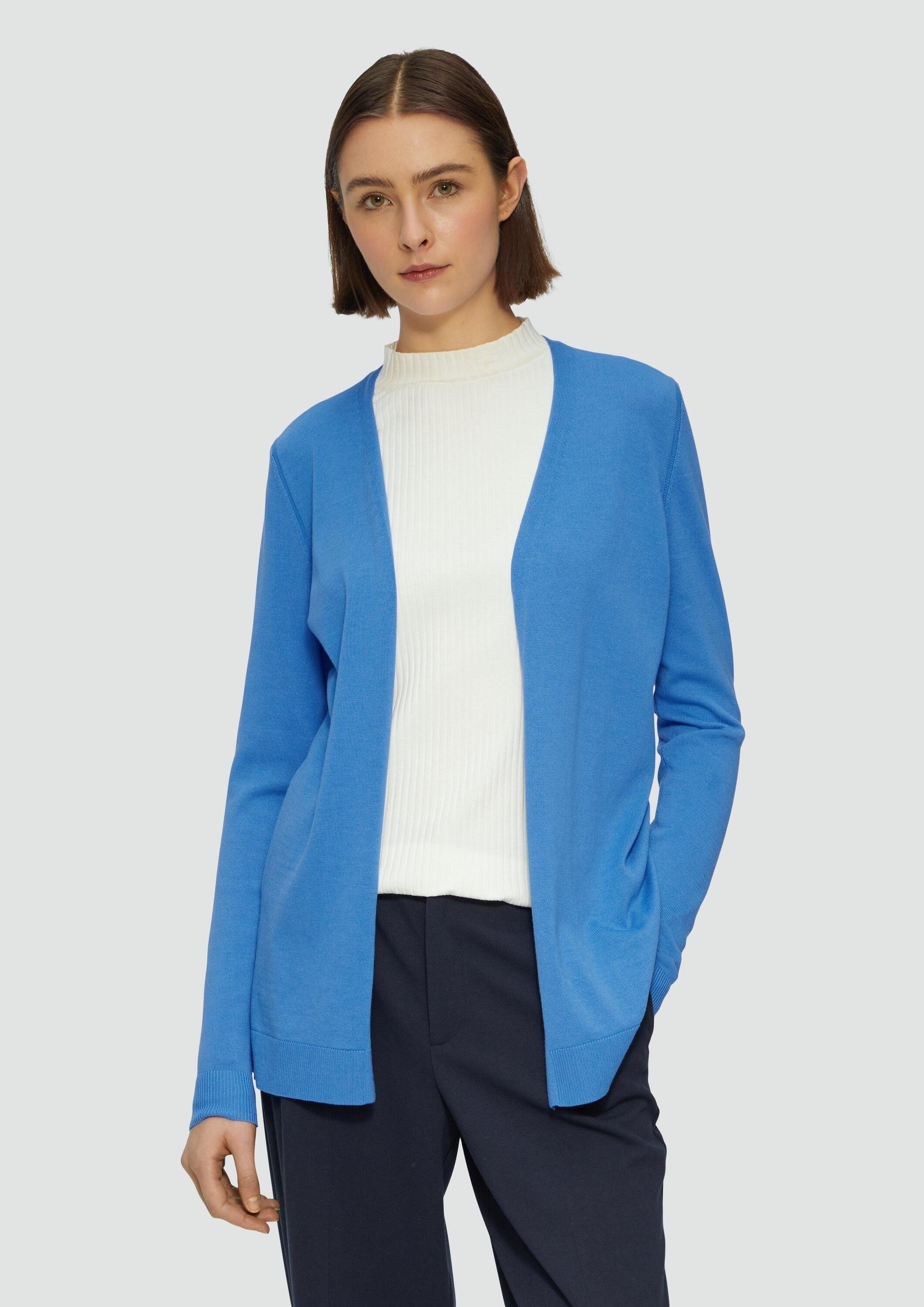 s.Oliver Cardigan Strickjacke Cardigan aus Viskose-Baumwollmix günstig online kaufen