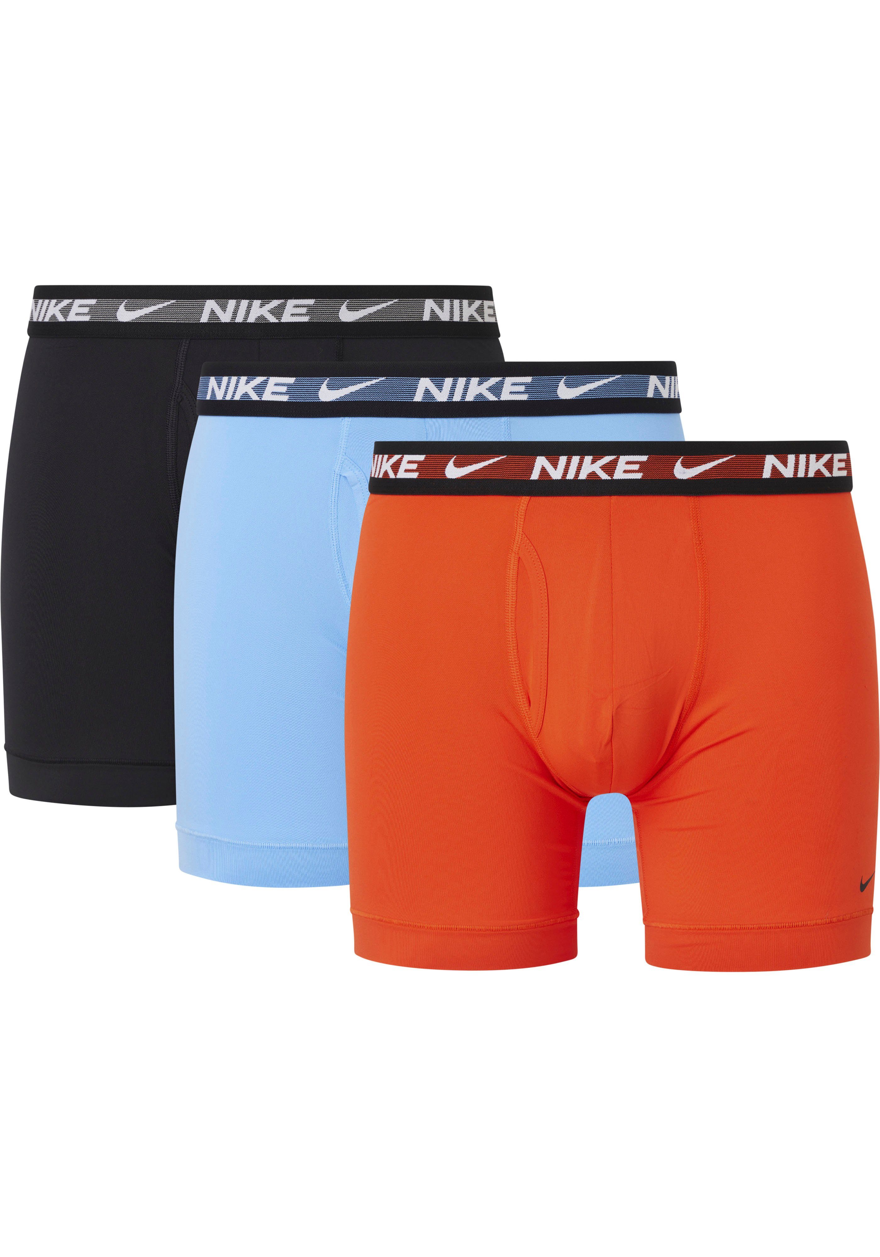 NIKE Underwear Boxer BOXER BRIEF 3PK (Packung, 3-St., 3er-Pack) mit Logo-Elastikbund TEAM-ORANGE/UNI-BLUE/BLACK