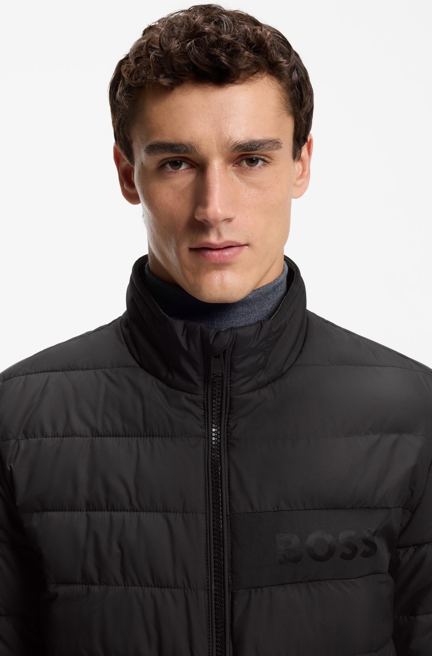 BOSS Steppjacke Cenitos Premium Menswear mit Stehkragen, regular fit