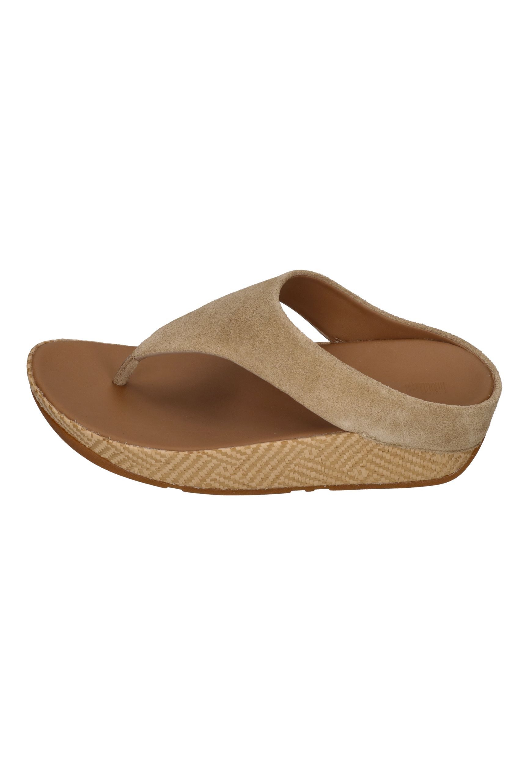 Fitflop LULU LUX GRAPHIC-WEAVE SUEDE TOE-POST SANDALS Zehentrenner Cappucci günstig online kaufen