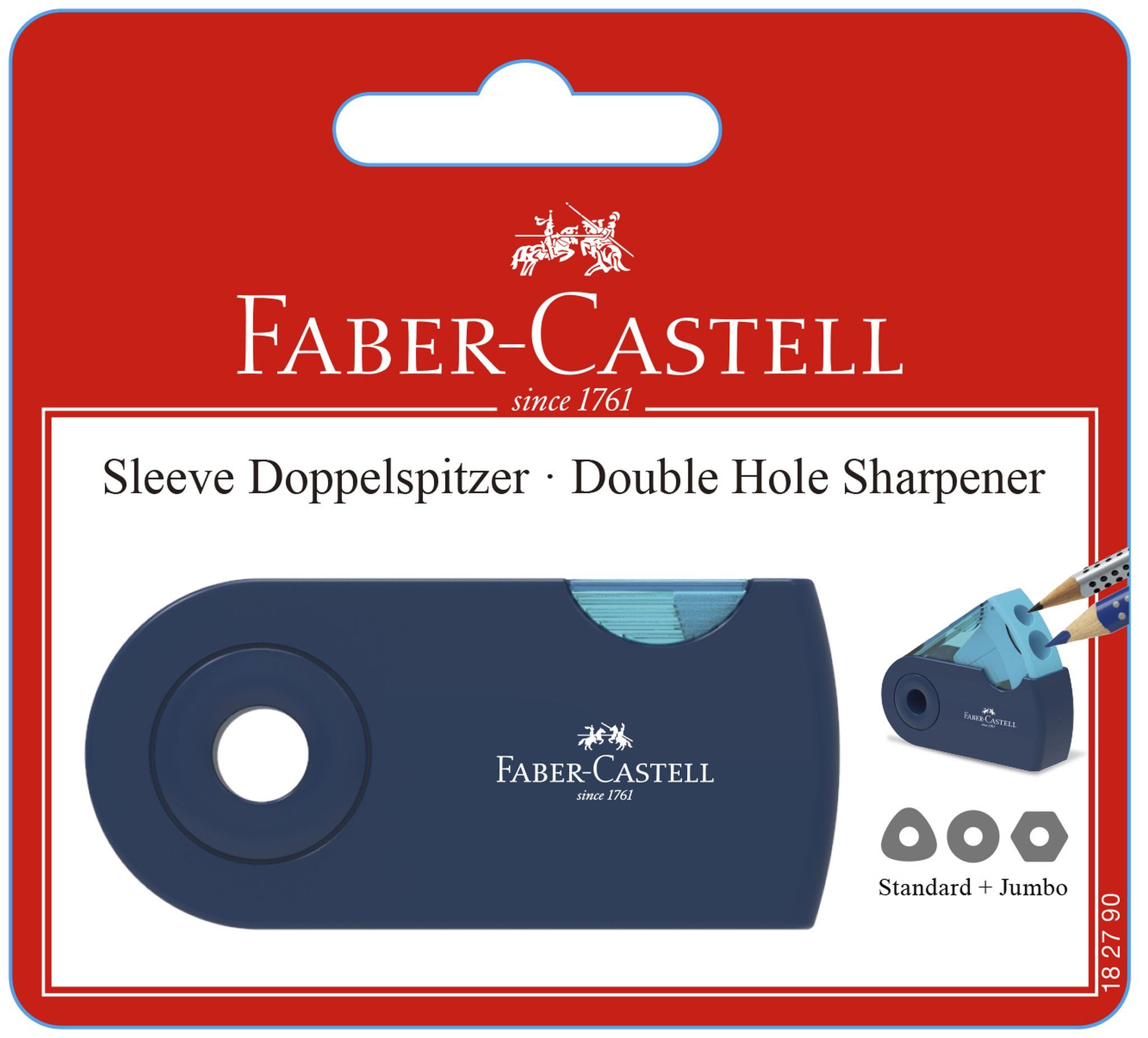 Faber-Castell Anspitzer Faber Castell Doppelspitzer Kunststoff Sleeve sort