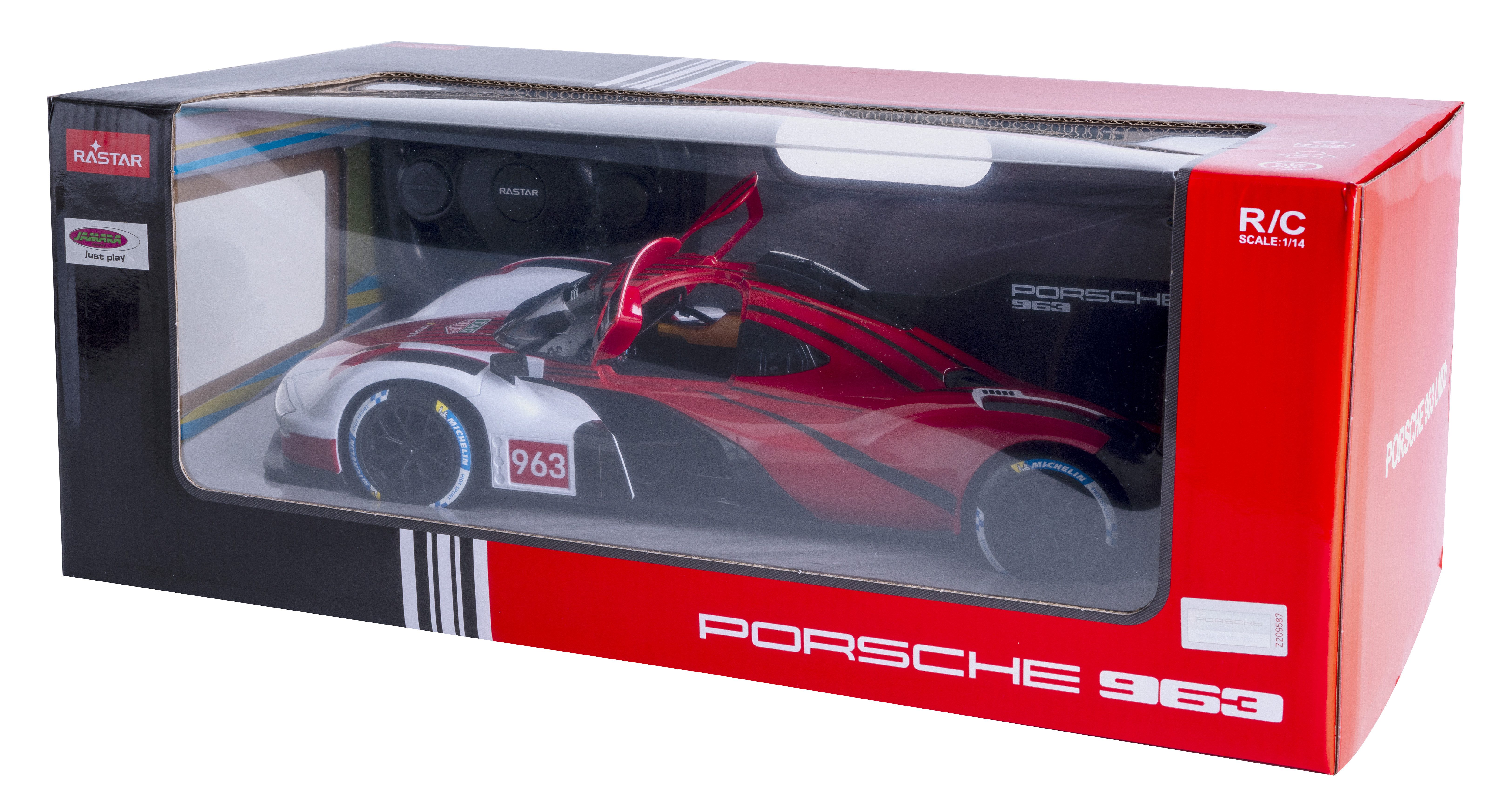 Jamara RC-Auto Porsche 963 LMDH 1:14 rot 2,4GHz Tür manuell