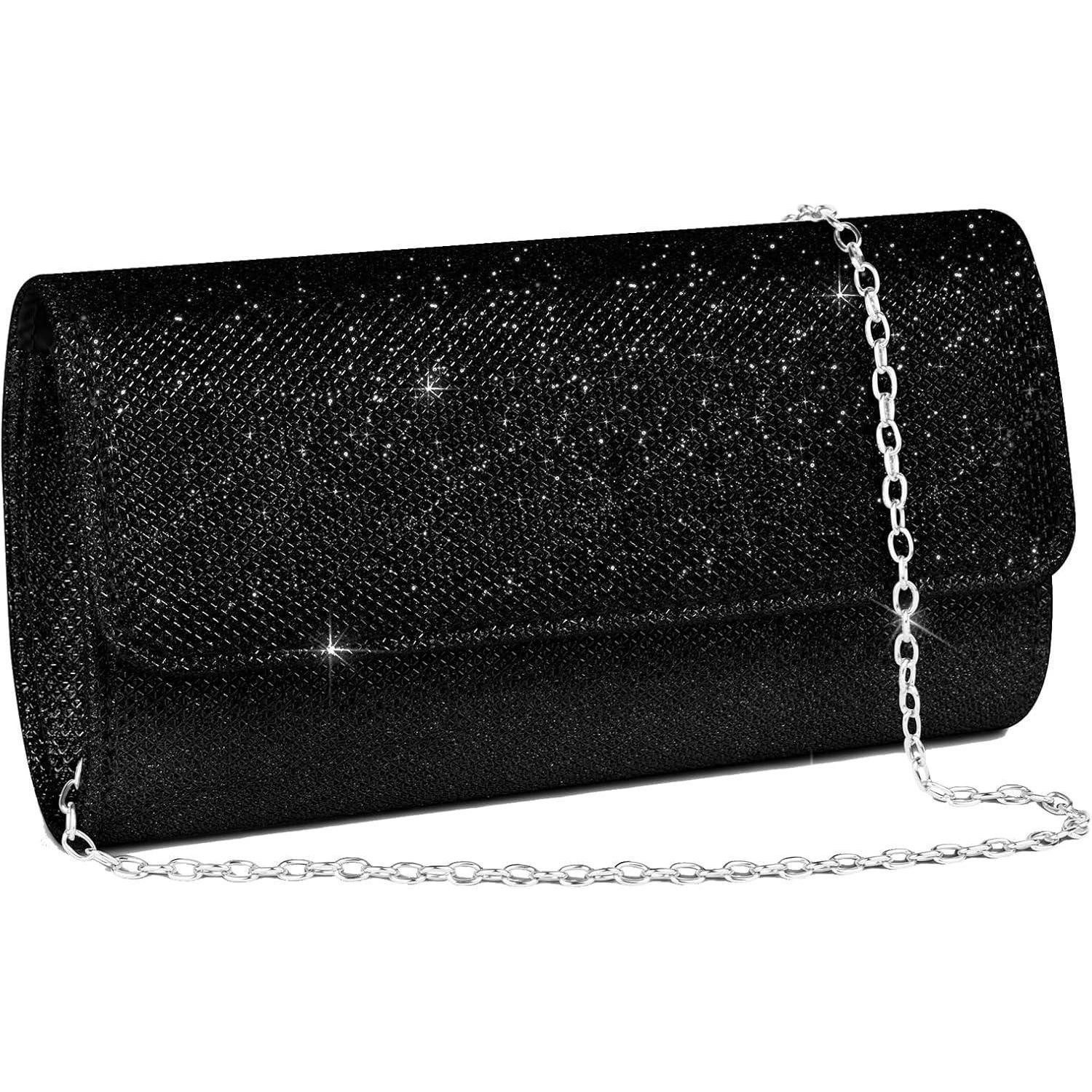 LuxusKollektion Clutch Kettentasche Clutch Damen Abendtasche Hochzeit Party Date Schwarz