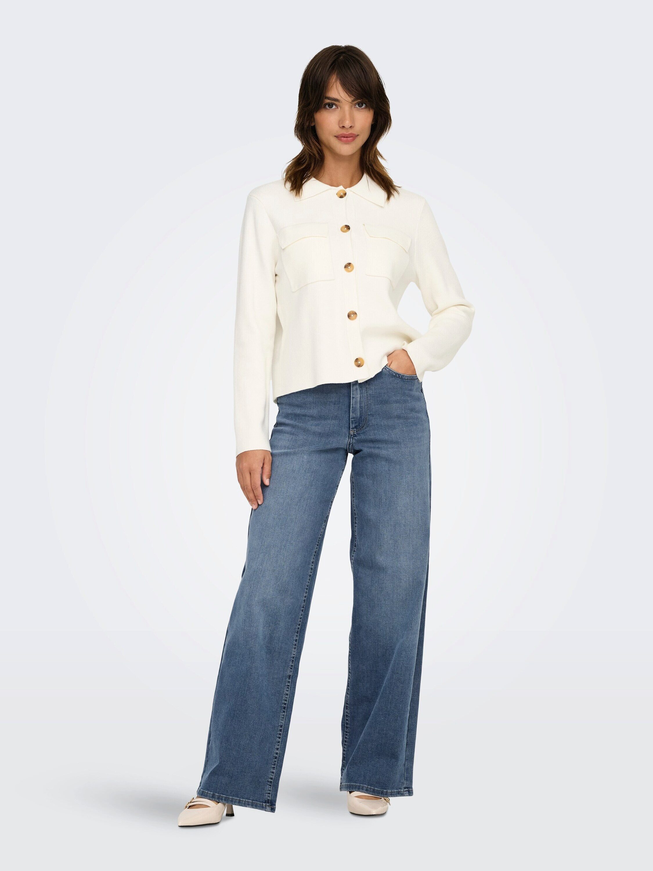 ONLY Weite Jeans ONLMadison (1-tlg) Plain/ohne Details – Bild 4 von 5