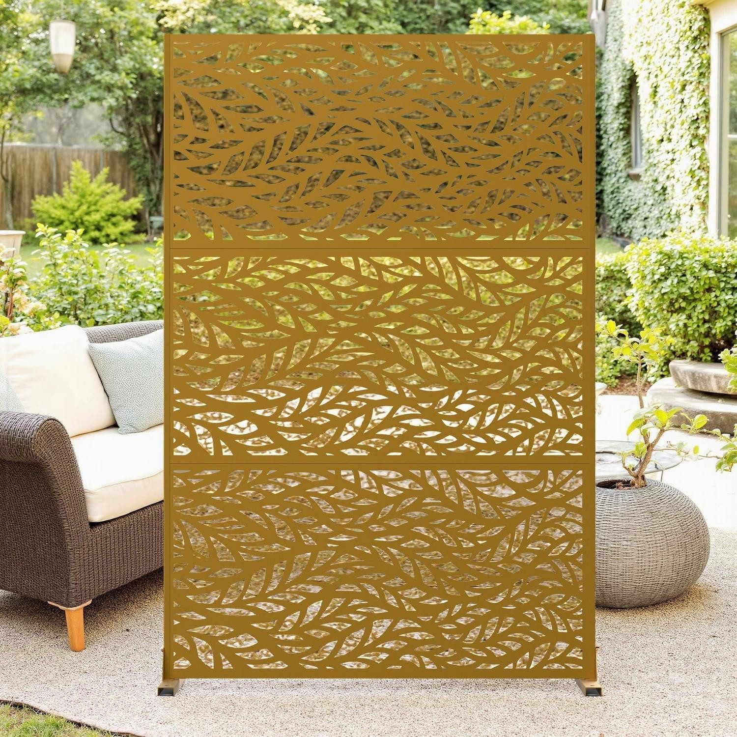 LuxusKollektion Paravent Stahl Paravent Outdoor 120x180cm (1 St)