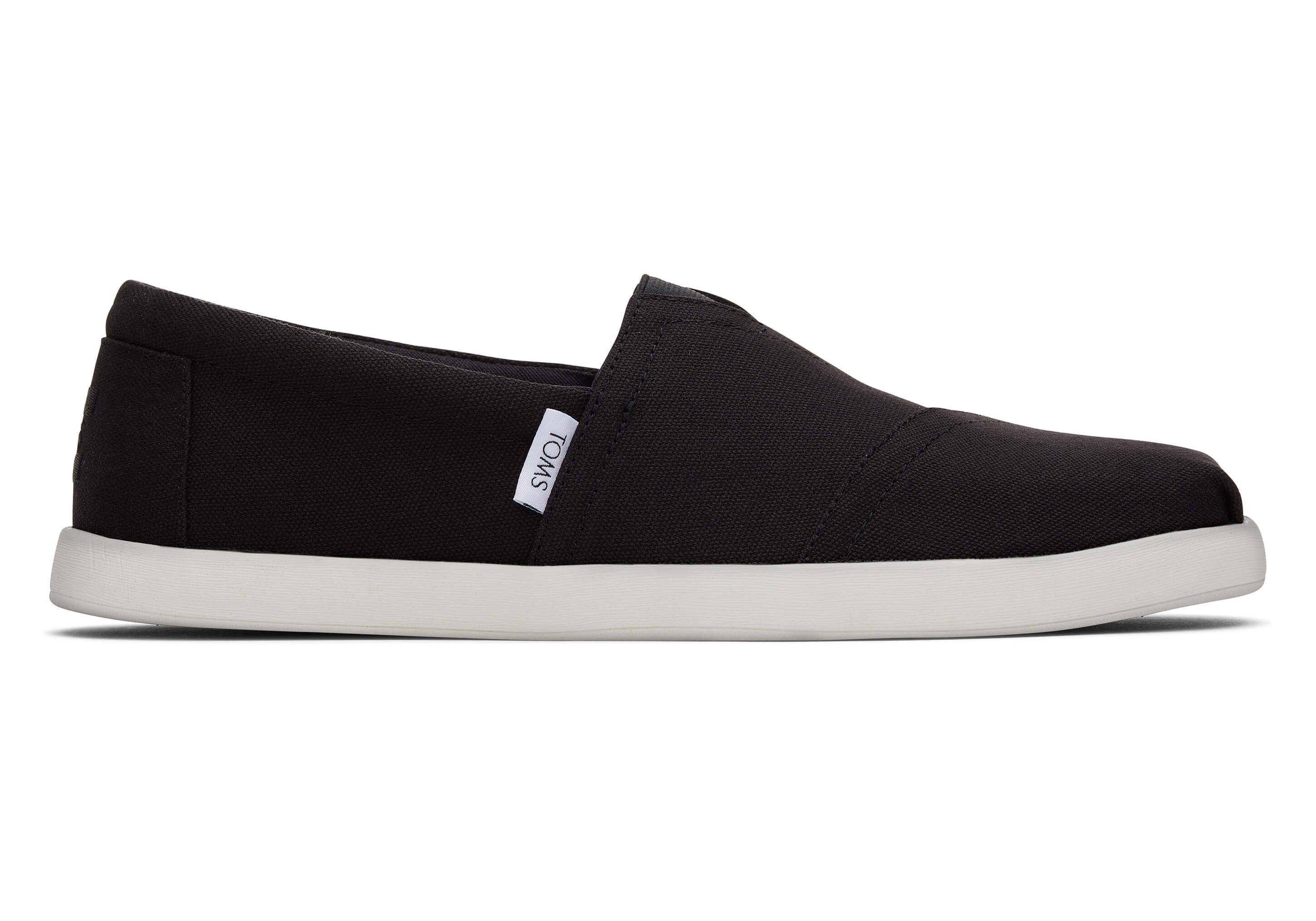 TOMS Alp Fwd Black Recycled Cotton Canvas Slip-On Sneaker