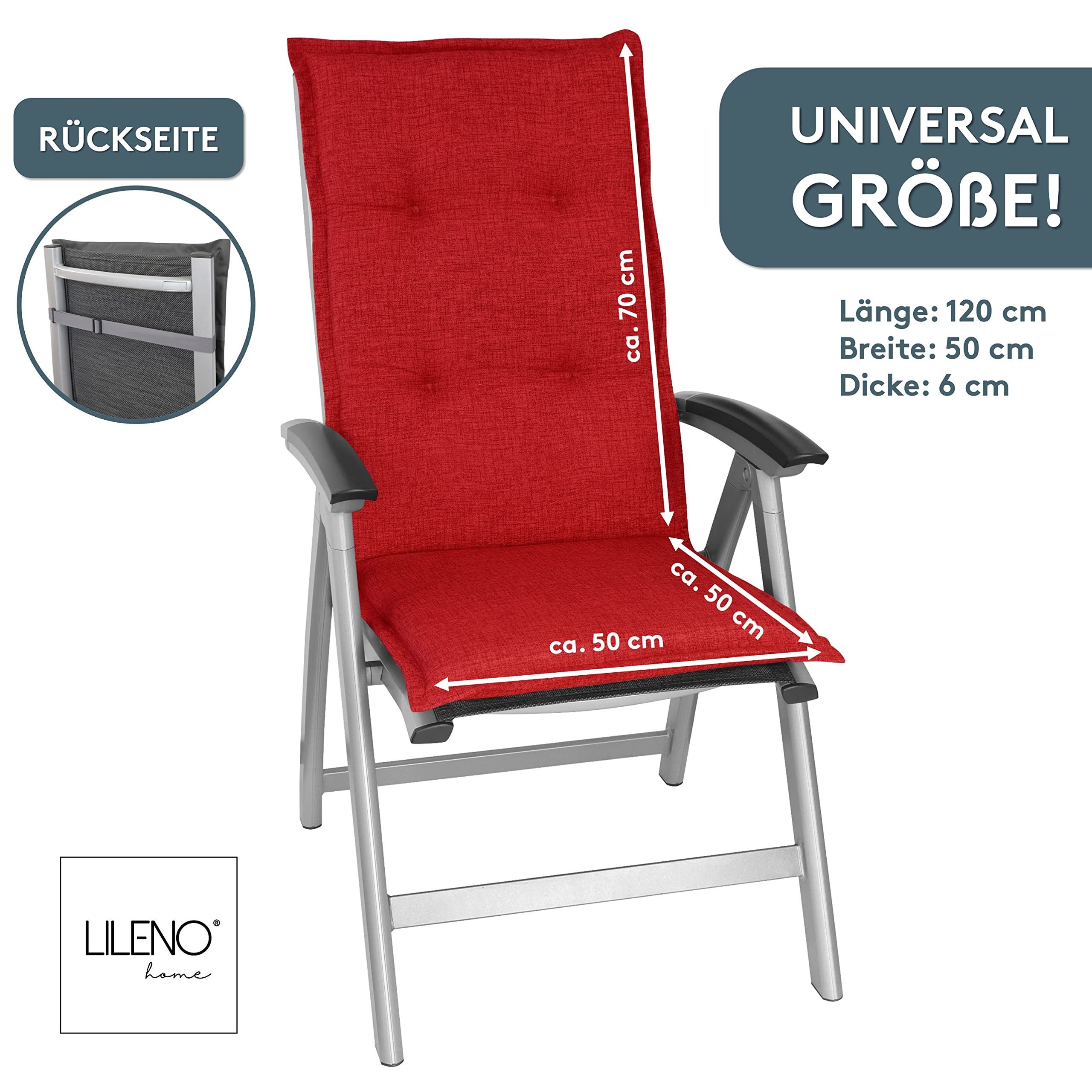 LILENO HOME Hochlehnerauflage Gartenstuhl Auflage, bequeme Sitzauflage für günstig online kaufen