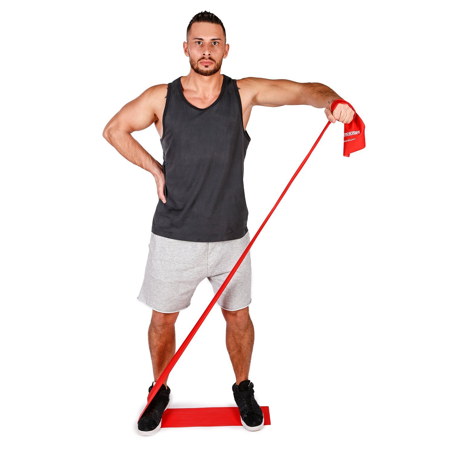 Beinspreizer - Muskelaufbau Rot Fitnessband Ideal Physiotherapie für 2meter ActiveVikings