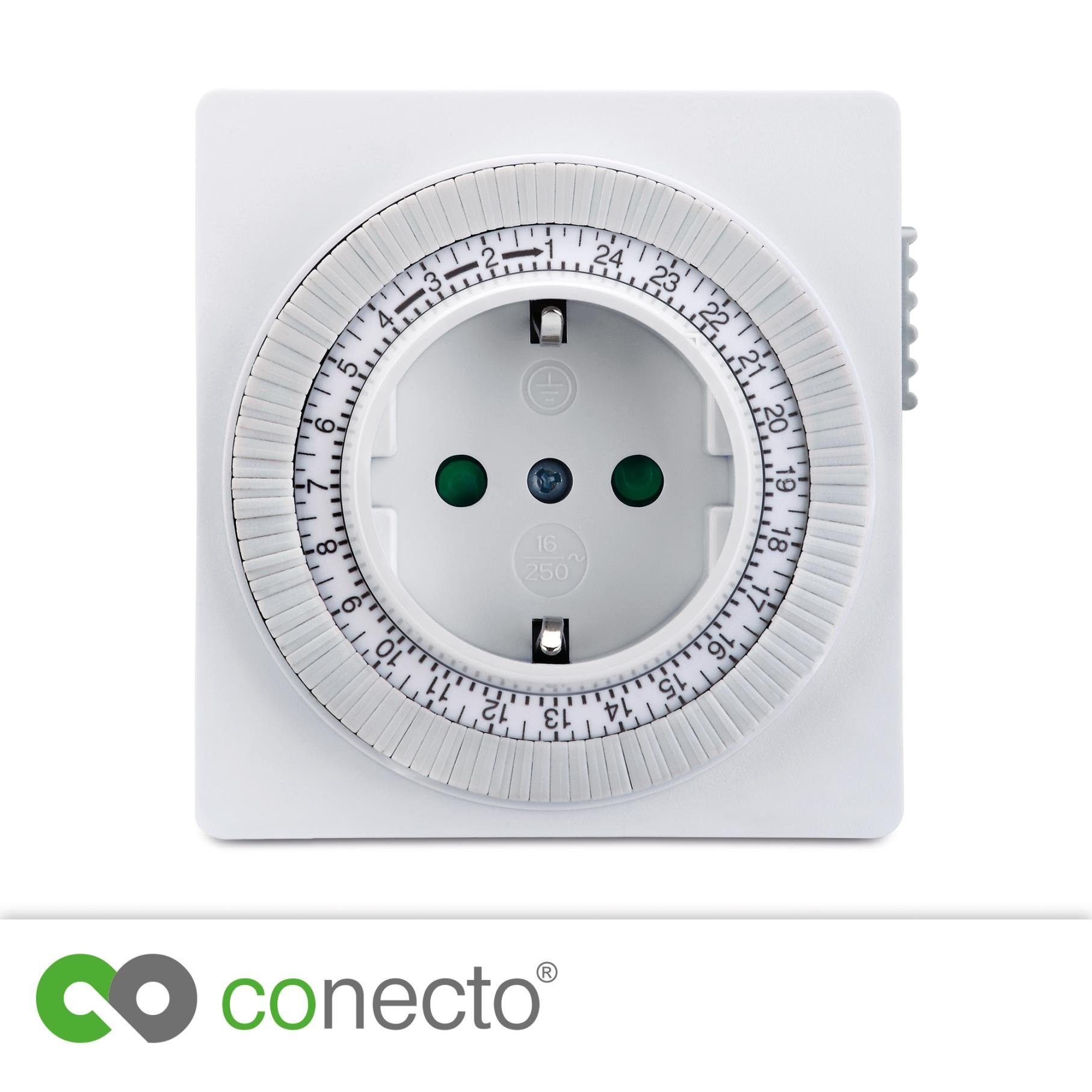 conecto Zeitschaltuhr conecto Mechanische Zeitschaltuhr, IP20, 3500 Watt, weiß