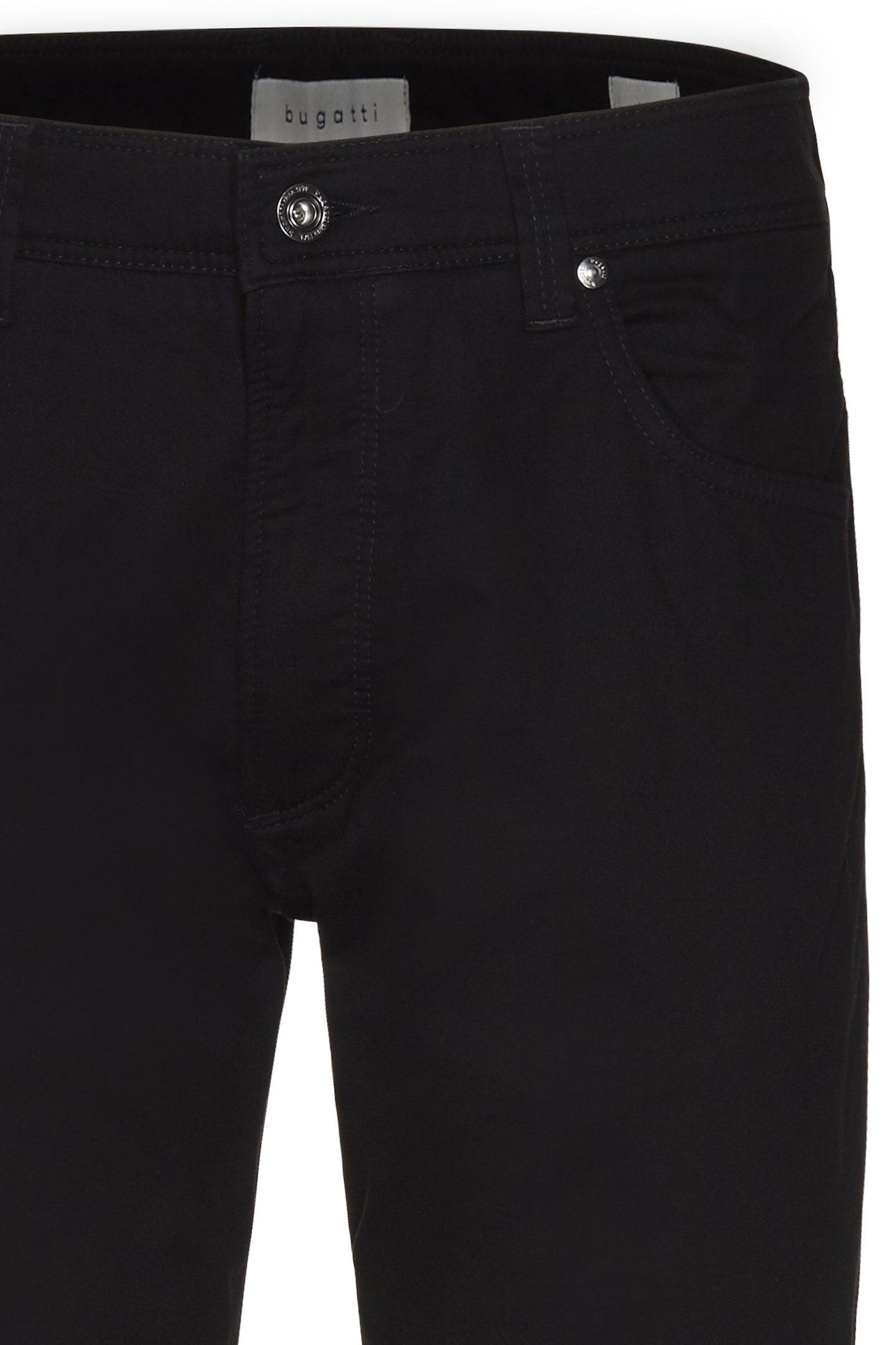 bugatti langanhaltender 5-Pocket-Hose mit Farbechtheit schwarz
