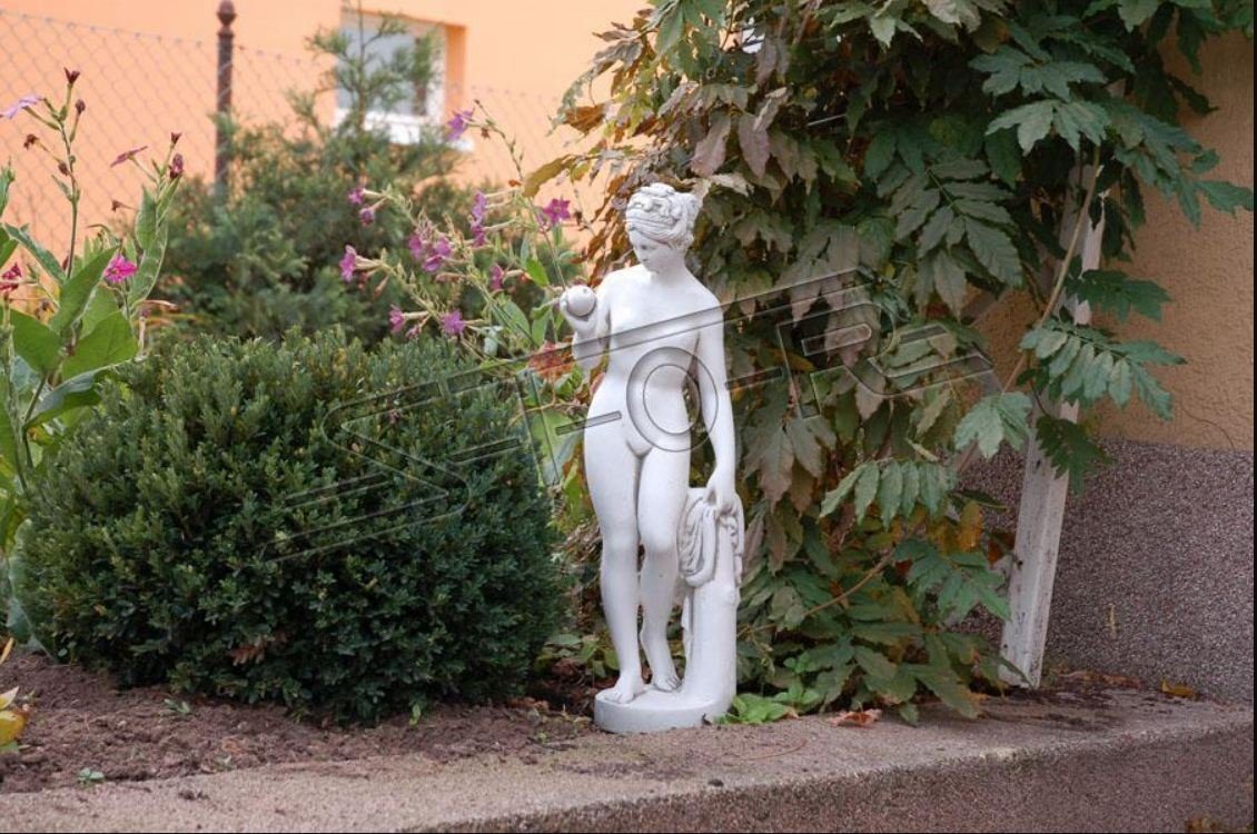 JVmoebel Skulptur Garten Dekoration Frau 61cm Terrasse Stein Figuren Figur Deko