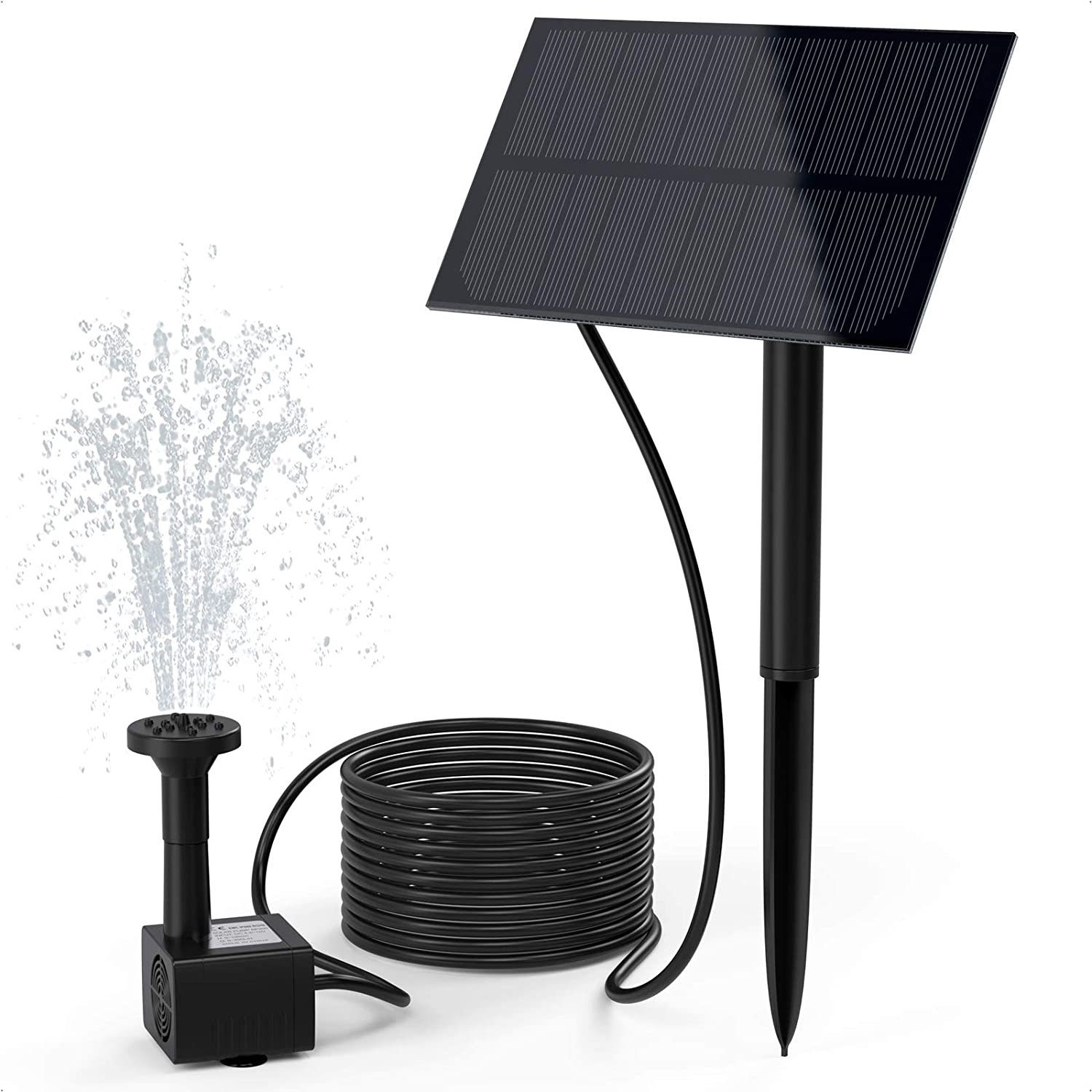 KINSI Solarpumpe Solar Teichpumpe, Outdoor Wasserpumpe, Garten-wasserpumpe, Springbrunnen für den Außenbereich, Garten- und Terrassenbrunnen