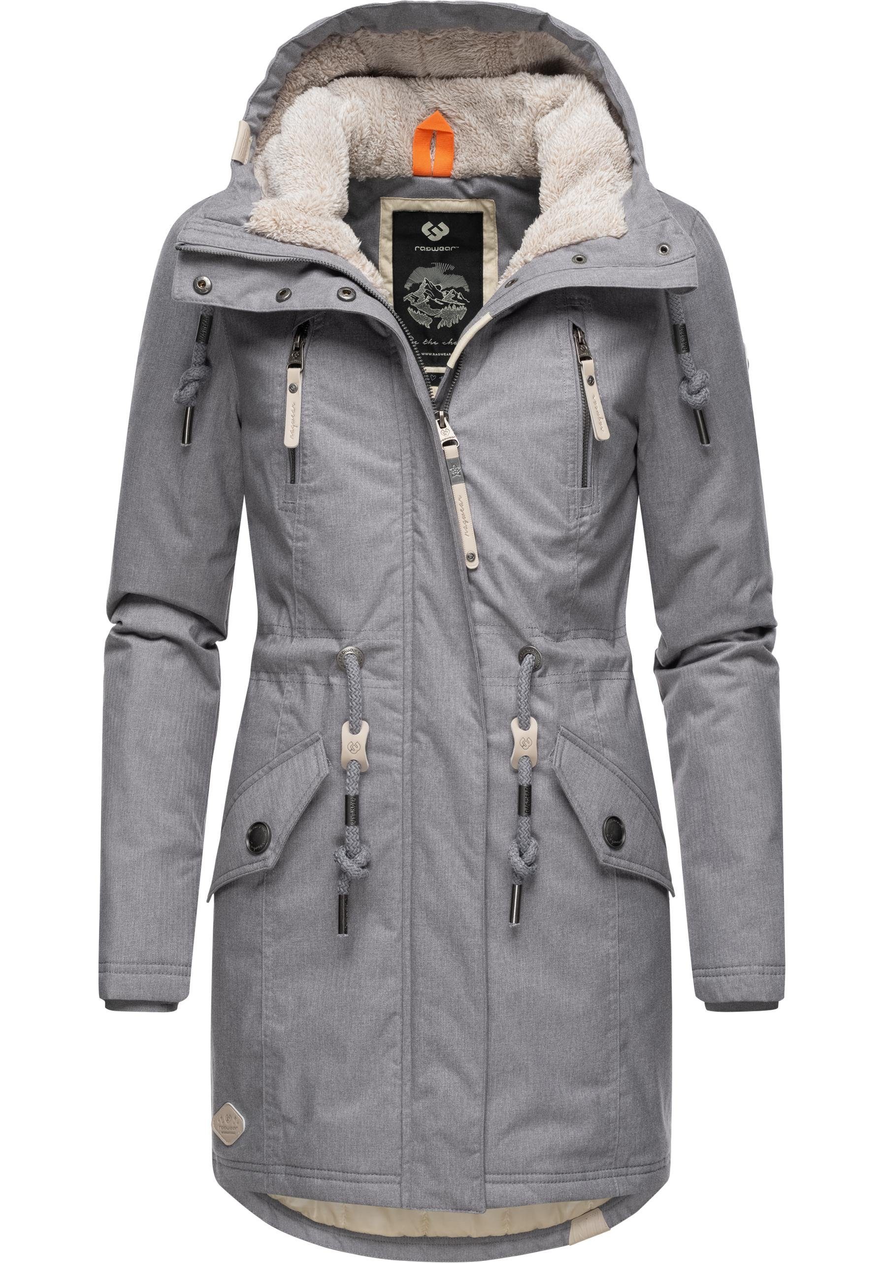 Ragwear Wintermantel Elsie Melange Wasserdichter Winterparka mit Kapuze und günstig online kaufen