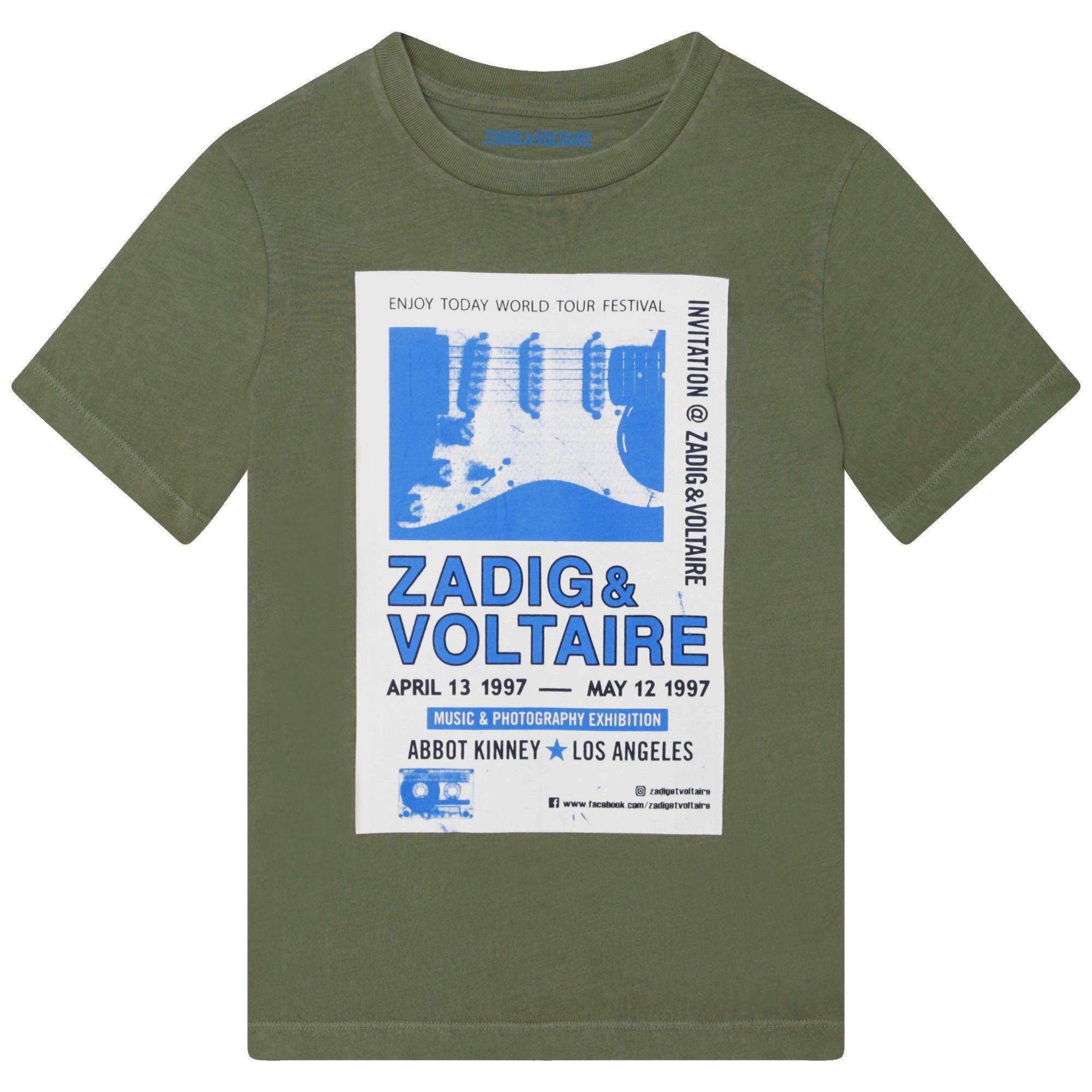 ZADIG Zadig T-Shirt grün VOLTAIRE Print-Shirt Aufdruck & mit Voltaire &